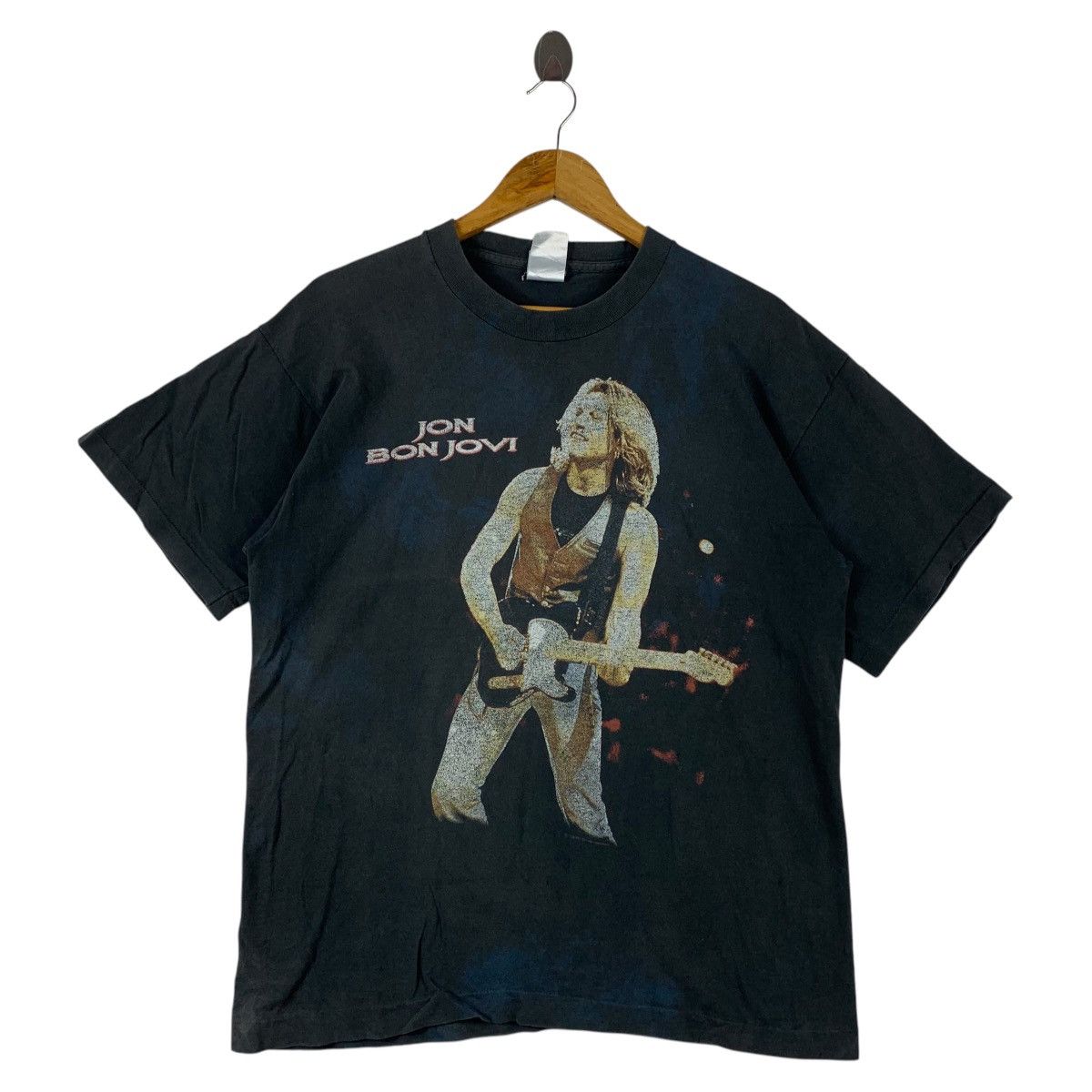 Band Tees × Vintage Vintage 90s BON JOVI niceman black tour tshirt Size US L / EU 52-54 / 3 - 1 Thumbnail