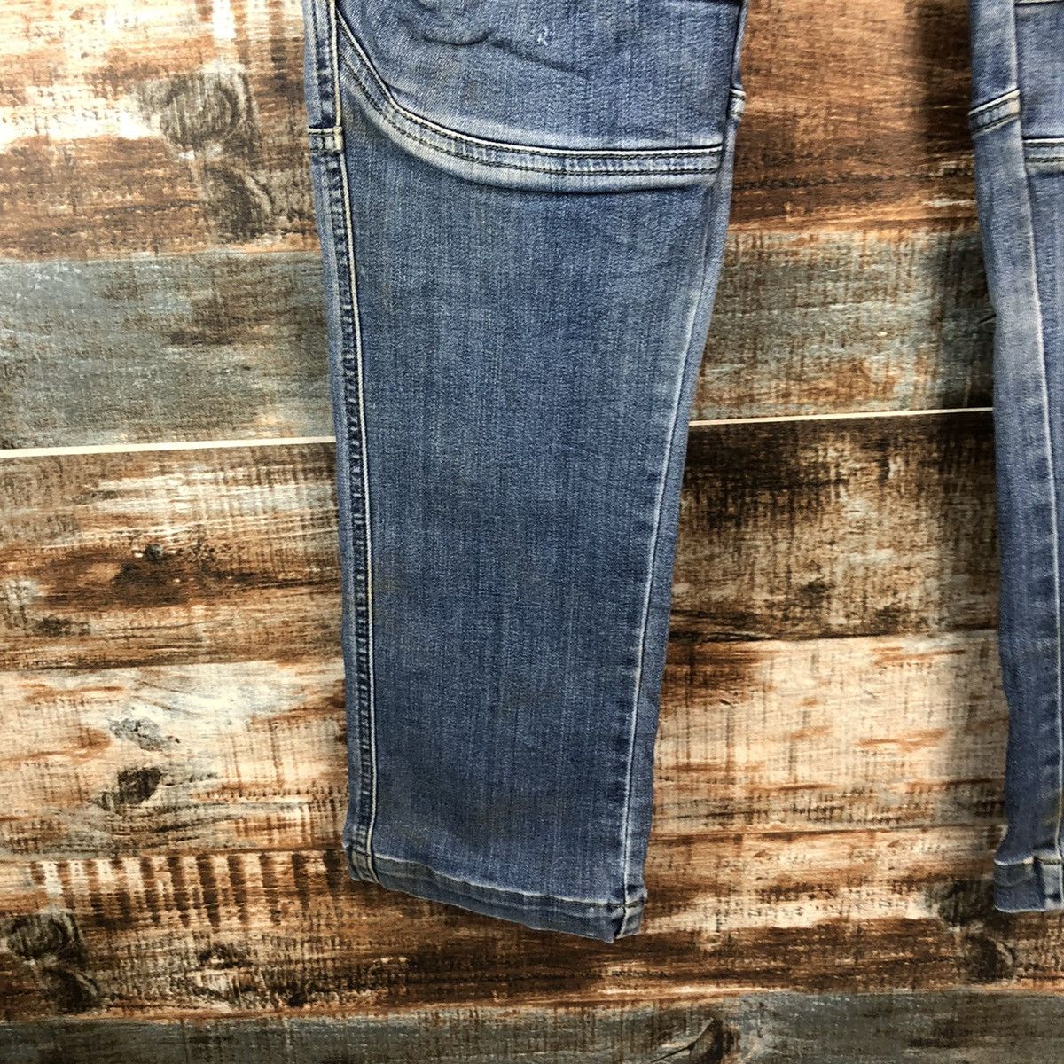 Japanese Brand TORA Blue Distressed Denim Pants #A2080 Size US 37 - 13 Thumbnail