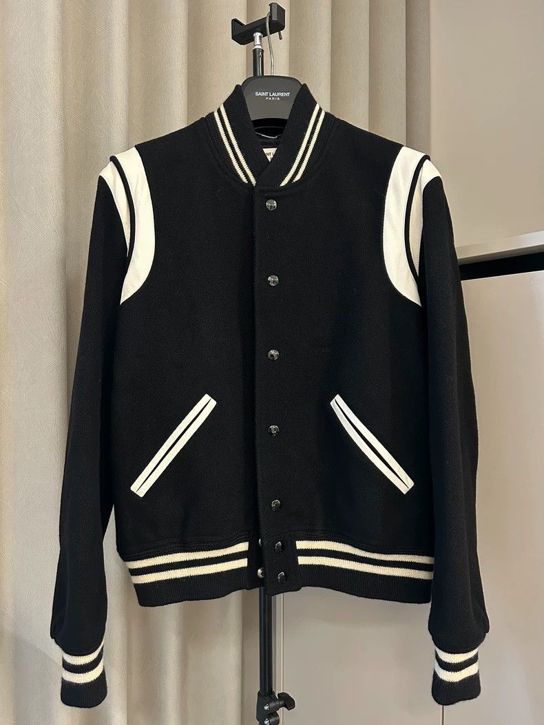 Saint Laurent Paris saint Laurent paris14 Autumn and Winter Black and White Te Size US M / EU 48-50 / 2 - 1 Thumbnail