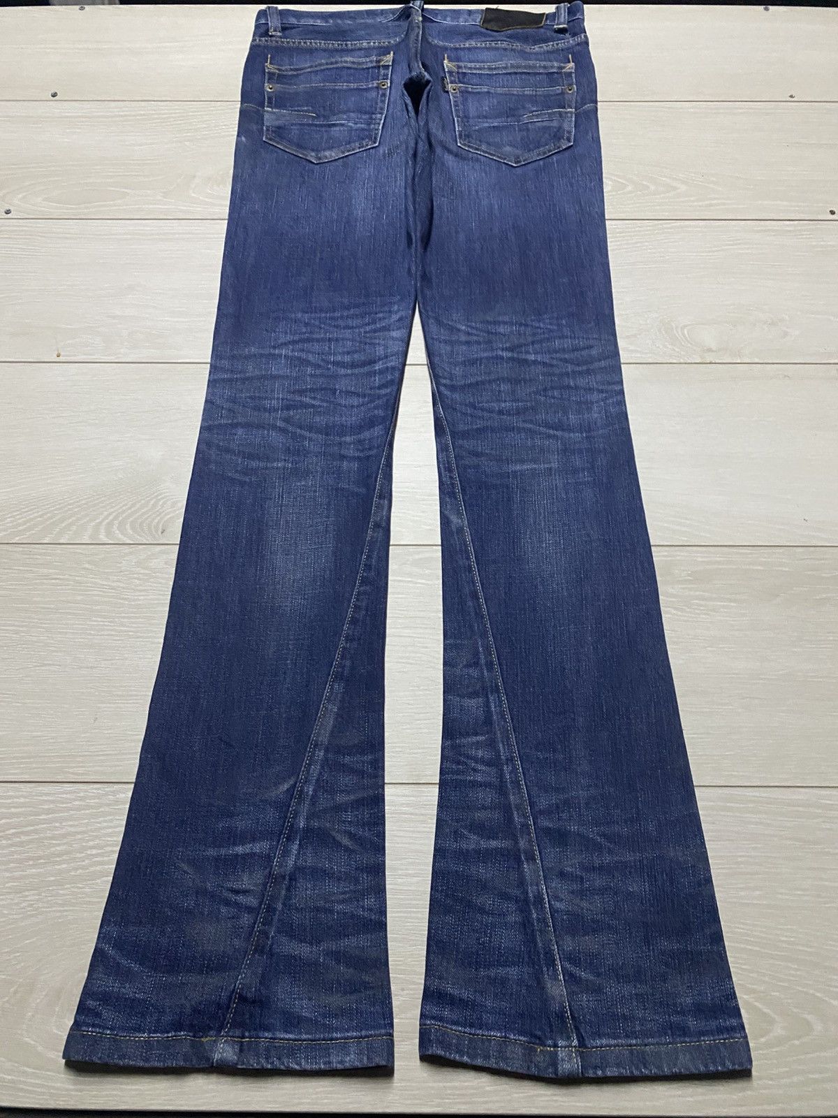 Tornado Mart Vintage Tornado Mart Blue Wash Twist Leg Bootcut Flare Jeans Size US 32 / EU 48 - 2 Thumbnail