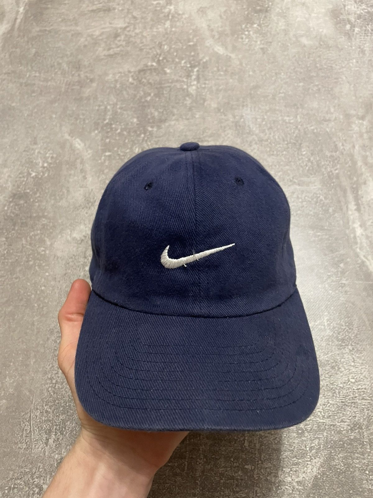 Nike × Vintage Vintage Nike Swoosh Logo Navy Blue Y2K Cap 90s Size ONE SIZE - 2 Thumbnail