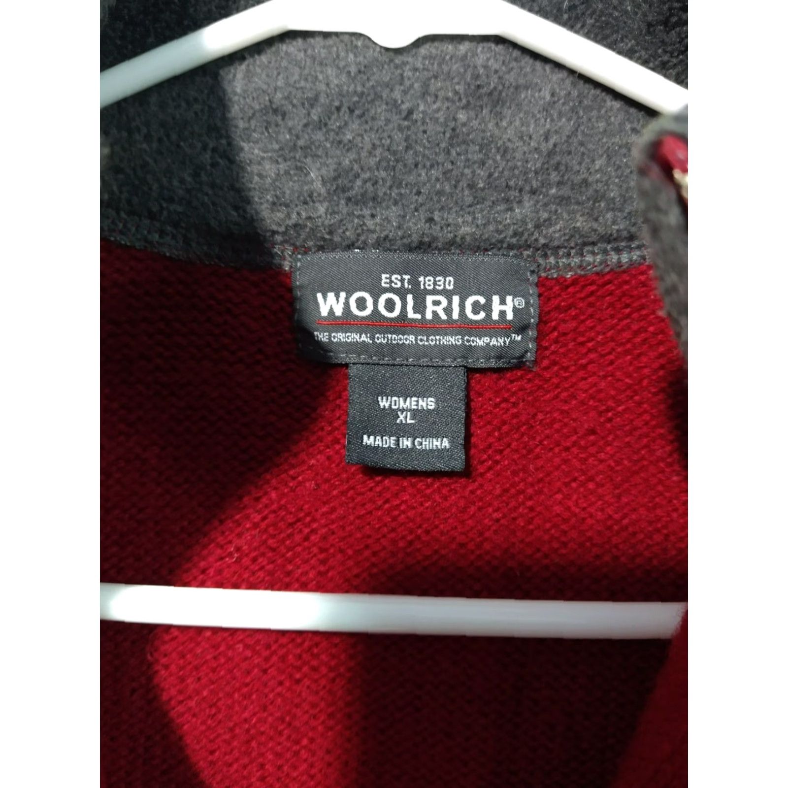 Vintage Woolrich Womens Sweater XL Red Ruby Long Sleeve 1/4 Zip Pullover Size XL / US 12-14 / IT 48-50 - 5 Thumbnail