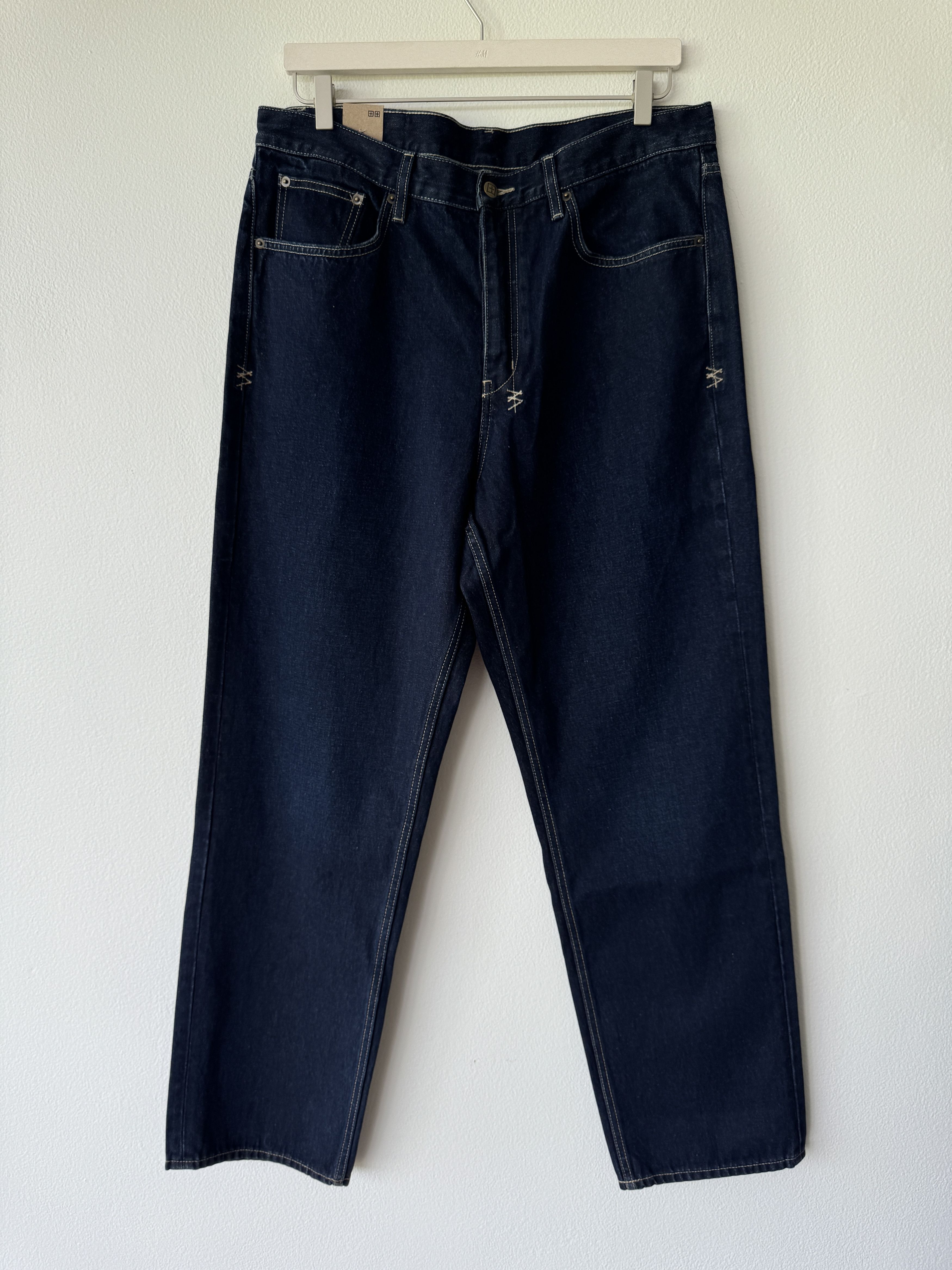 image of Ksubi Denim Jean Anti K Rinsed Relaxed Straight Fit Navy Blue 36, Men's