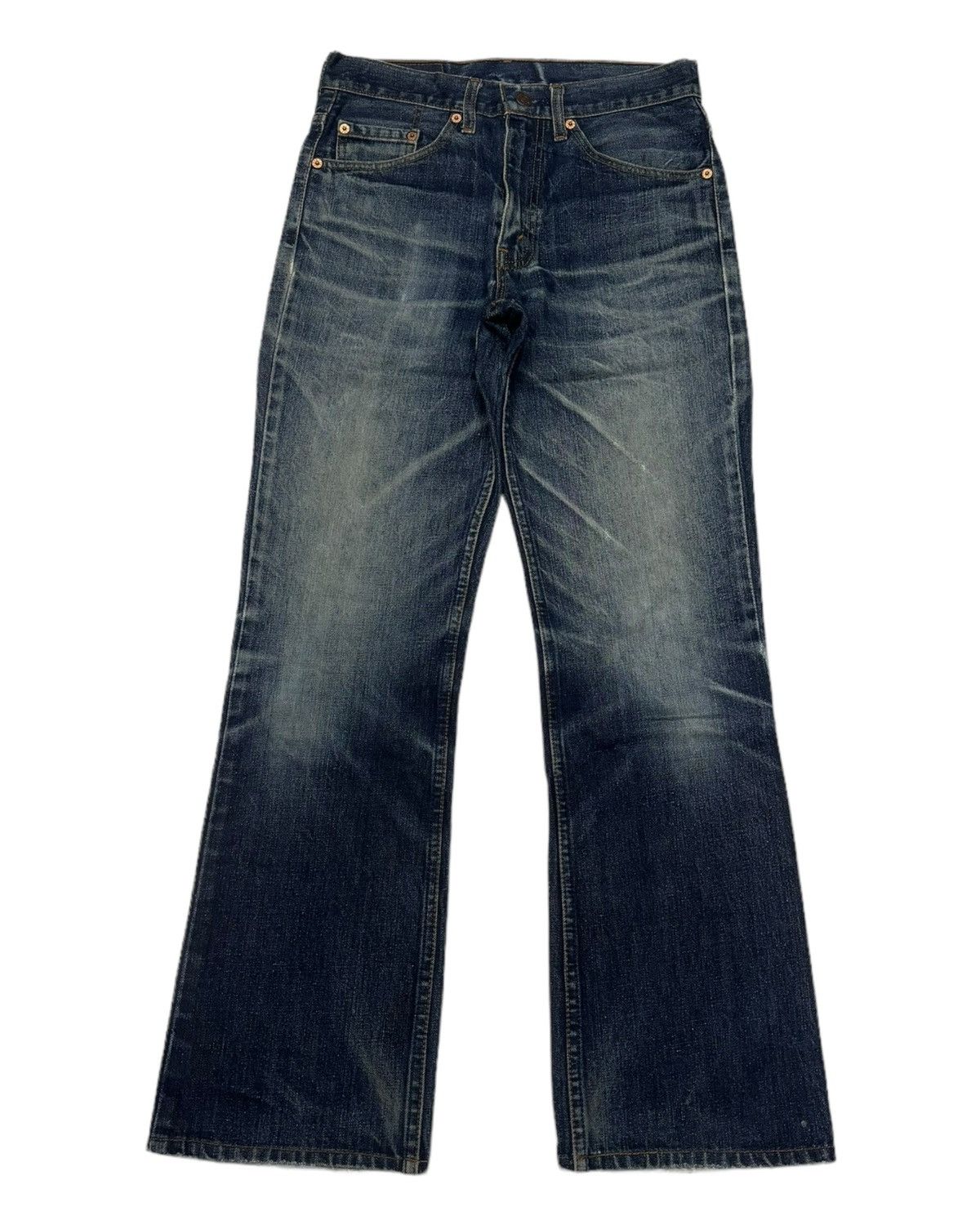 Levi's VINTAGE LEVIS 517 FLARE BOOTCUT DISTRESSED DENIM JEANS Size US 29 - 1 Thumbnail