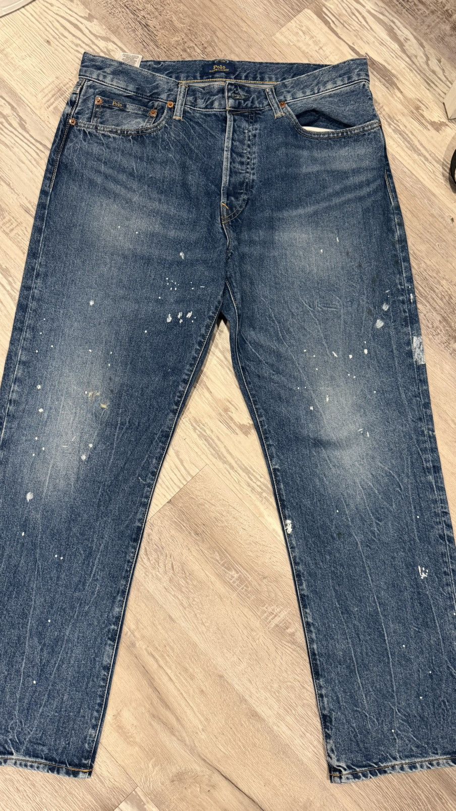 Polo Ralph Lauren Vintage Polo Ralph Lauren Paint Splatter Denim Size US 32 / EU 48 - 1 Thumbnail