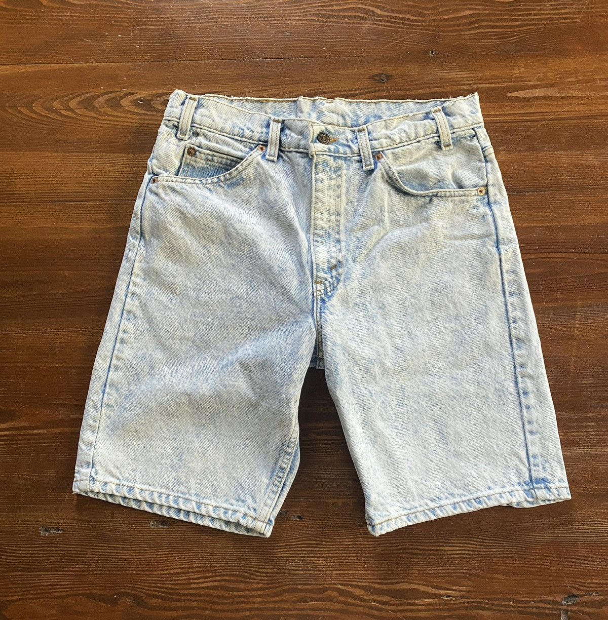 Levi's Vintage 80’s Levi’s Orange Tab Acid Wash Denim Jean Shorts Size US 31 - 14 Thumbnail
