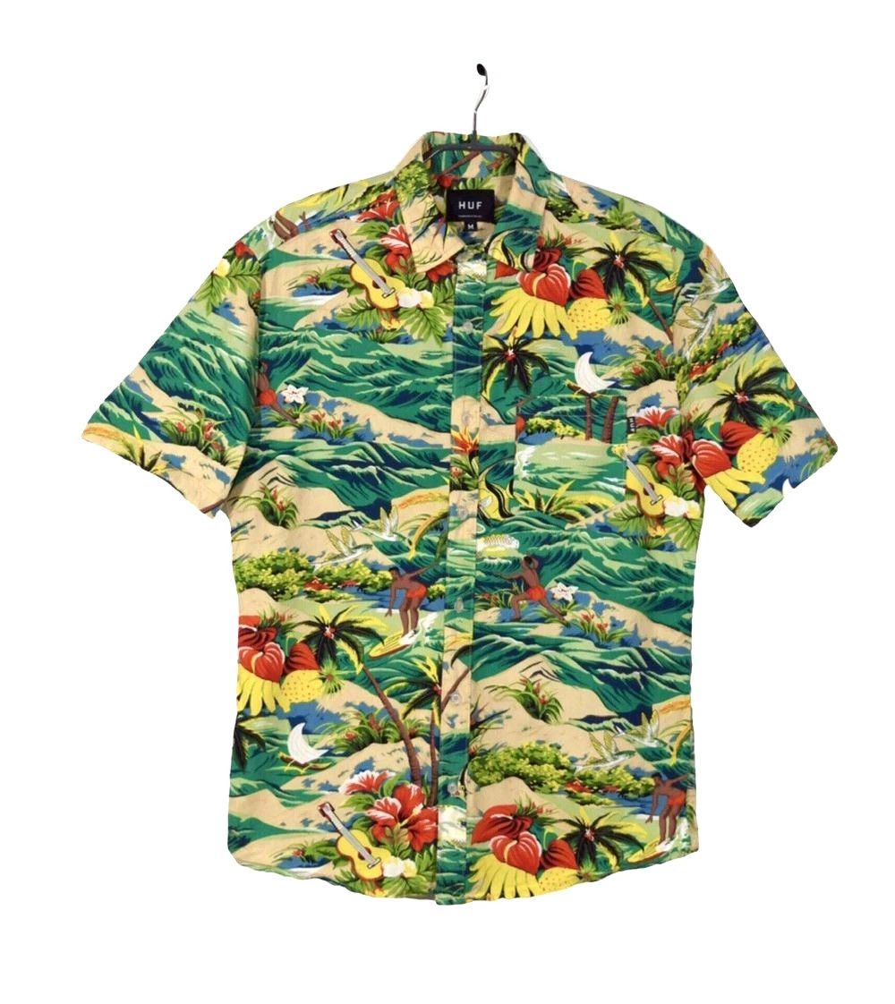 Huf Huf Men's M Hawaii Button Shirt Short Sleeve Size US M / EU 48-50 / 2 - 1 Thumbnail