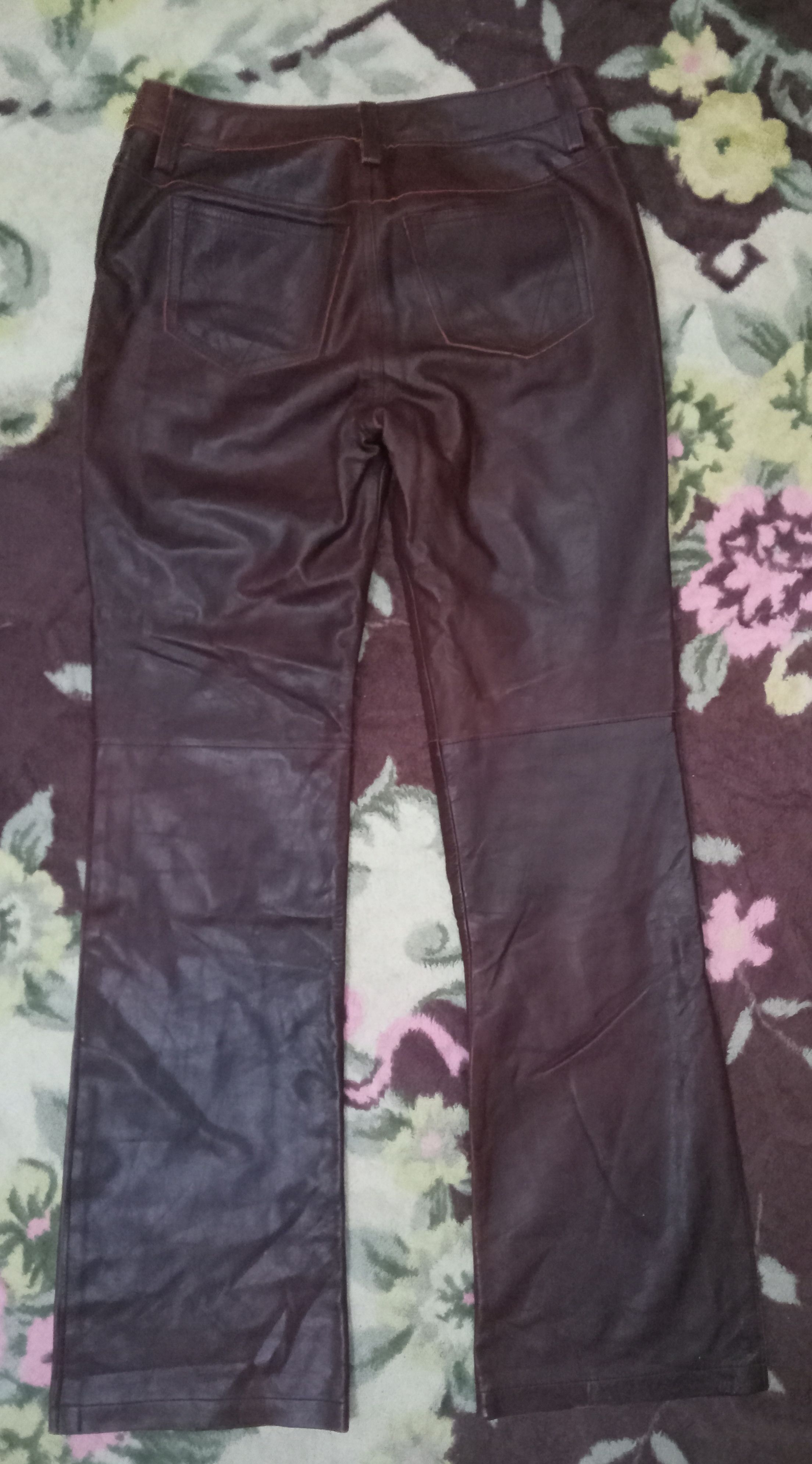Other Acide Flare Cow Leather Pants Size 29" - 2 Thumbnail