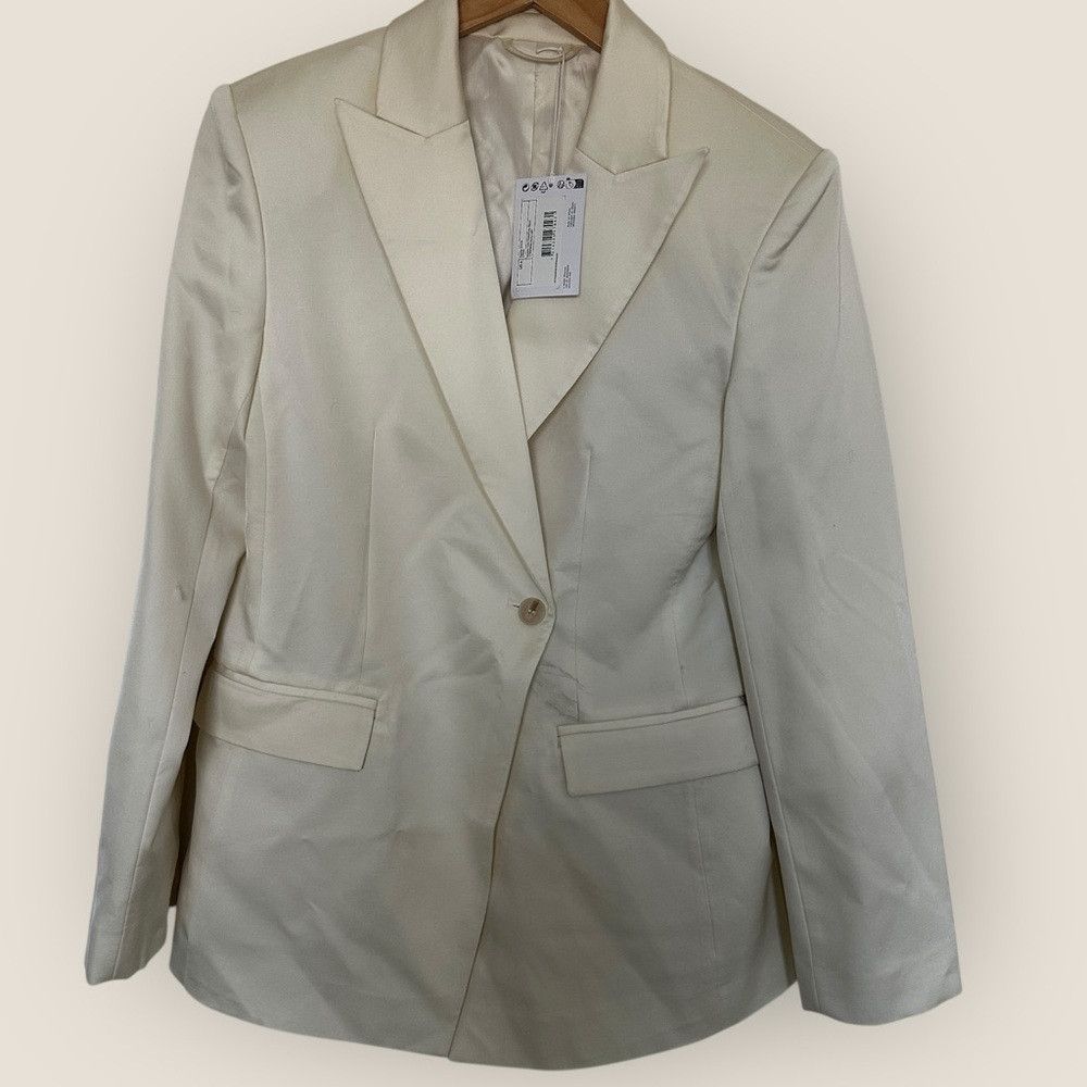 & Other Stories NWT & Other Stories | Relaxed Cut-Away Tailored Blazer | Wh Size M / US 6-8 / IT 42-44 - 5 Thumbnail