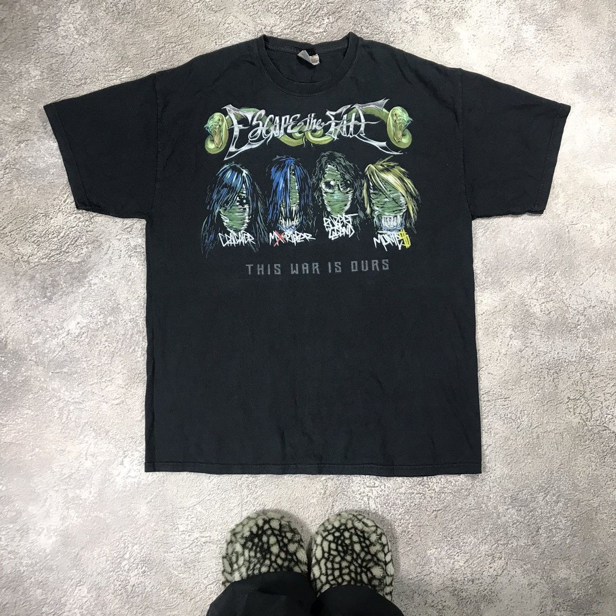Vintage Vintage Y2K Escape The Fate Band Tee Graphic Punk Baggy XL Size US XL / EU 56 / 4 - 1 Thumbnail
