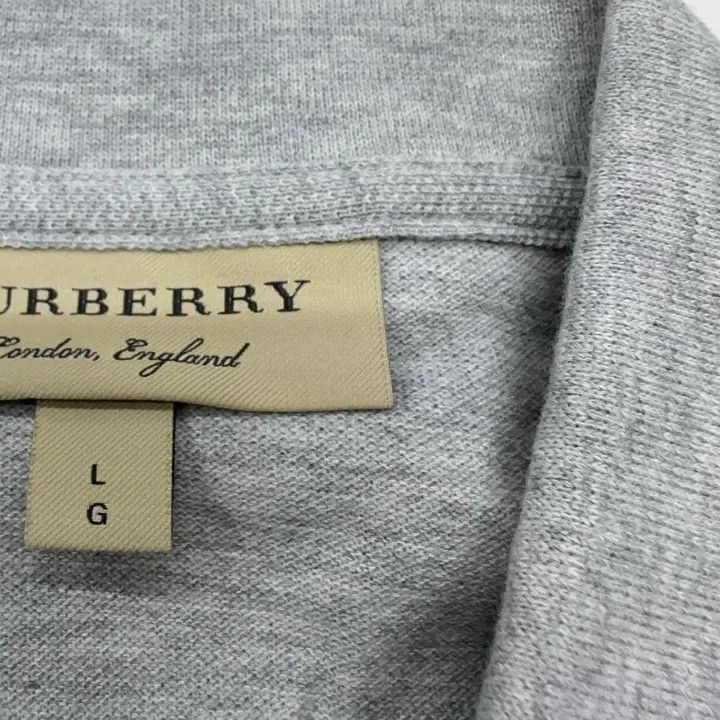 Burberry Burberry Burberry Gray Logo Embroidered Casual Polo Shirt- Size US L / EU 52-54 / 3 - 6 Thumbnail