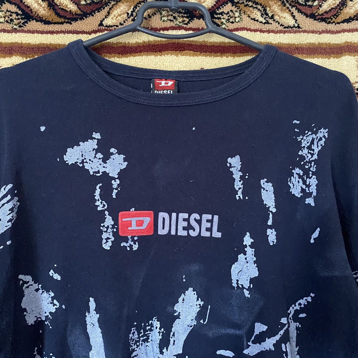 Diesel × Vintage Rare Vintage Diesel Long Sleeve Tee Centre Logo Y2K style Size US L / EU 52-54 / 3 - 2 Thumbnail
