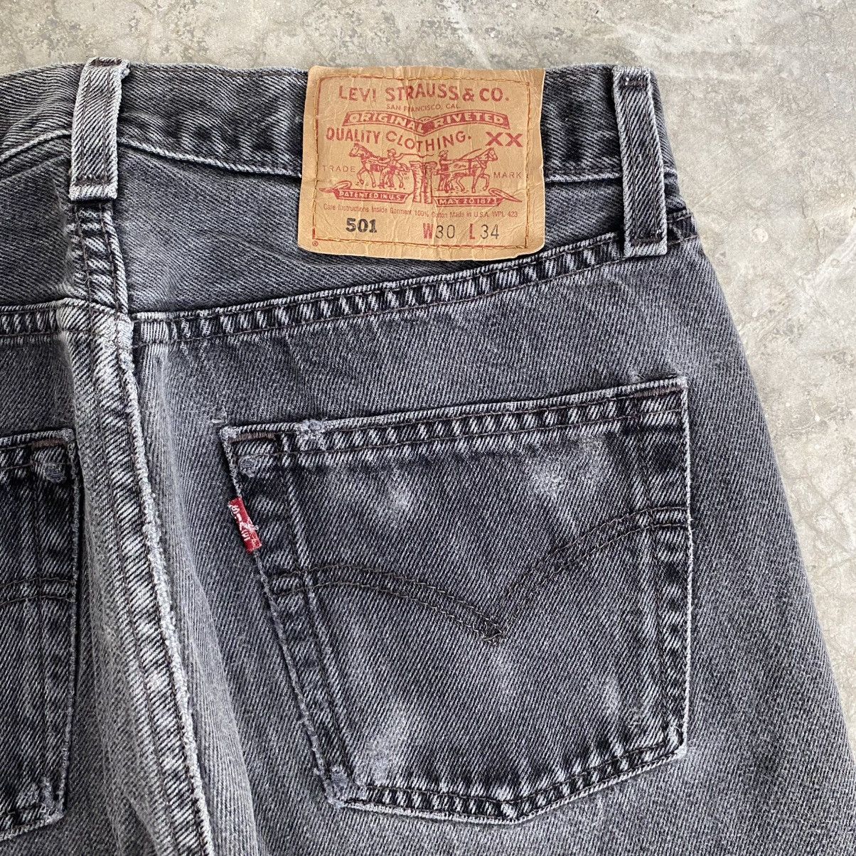 Levi's Vintage Late 90’s Levis 501 Faded Black Denim Jeans Size US 29 - 13 Thumbnail
