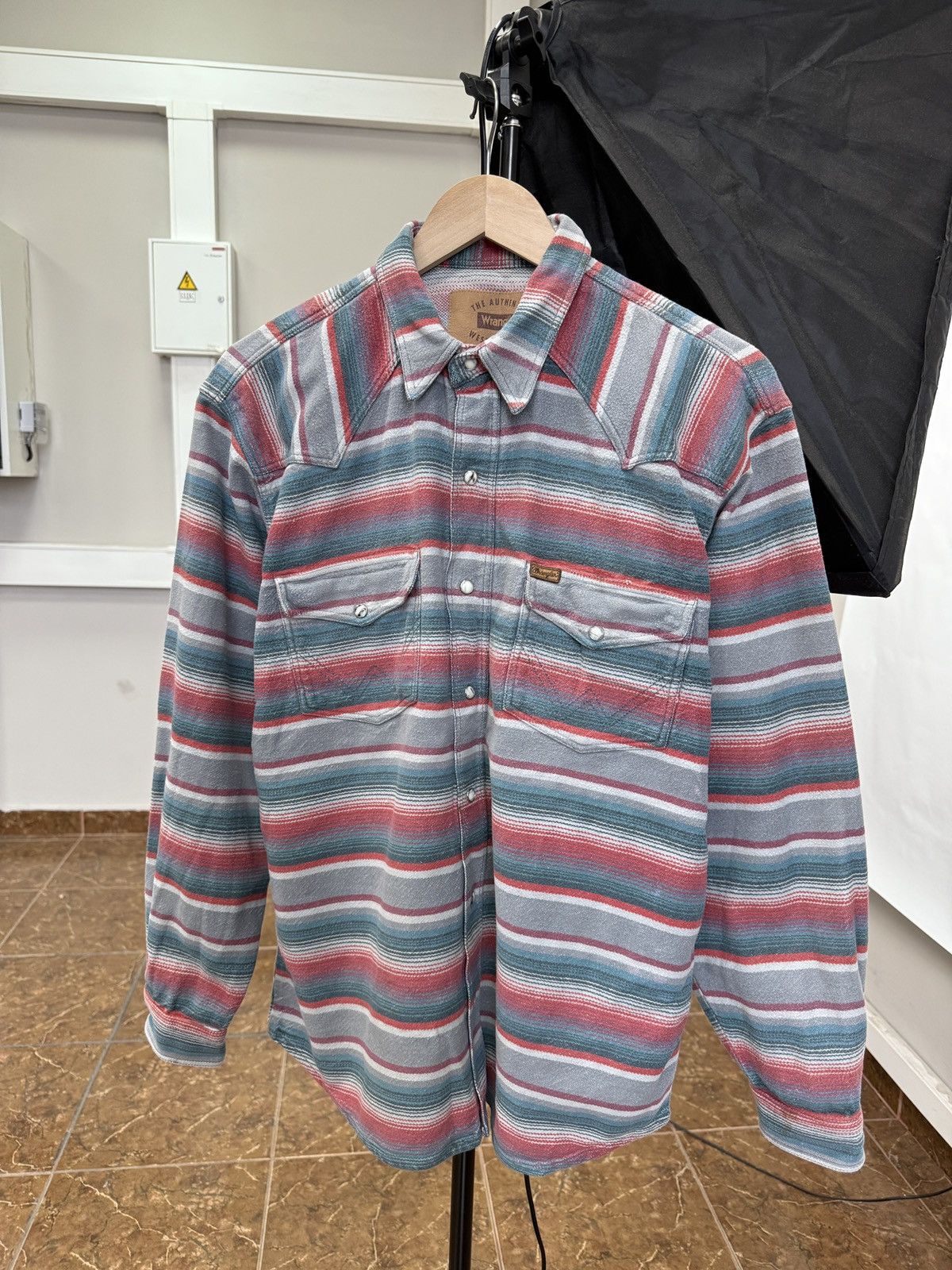 Wrangler 🇺🇸 Vintage 90s Wrangler Western Shirt Made in USA Rare Retro Size US L / EU 52-54 / 3 - 1 Thumbnail