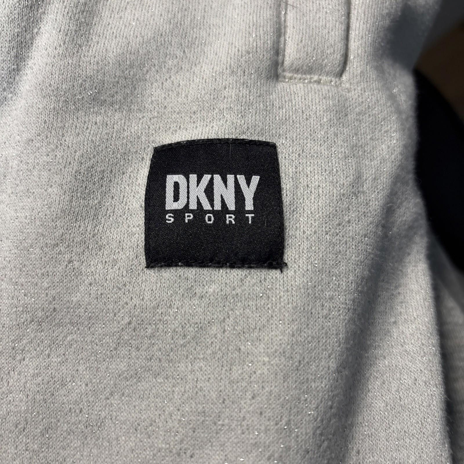 DKNY DKNY Women Sparkle Drawstring Fleece Sweatpants XS Size 26" / US 2 / IT 38 - 2 Thumbnail