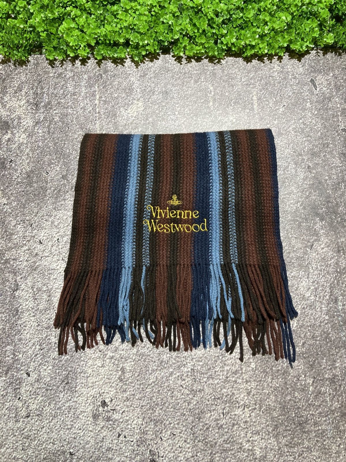 Vivienne Westwood Vivienne Westwood Accessories Wool Scarf Striped Orb Logo Size ONE SIZE - 1 Thumbnail