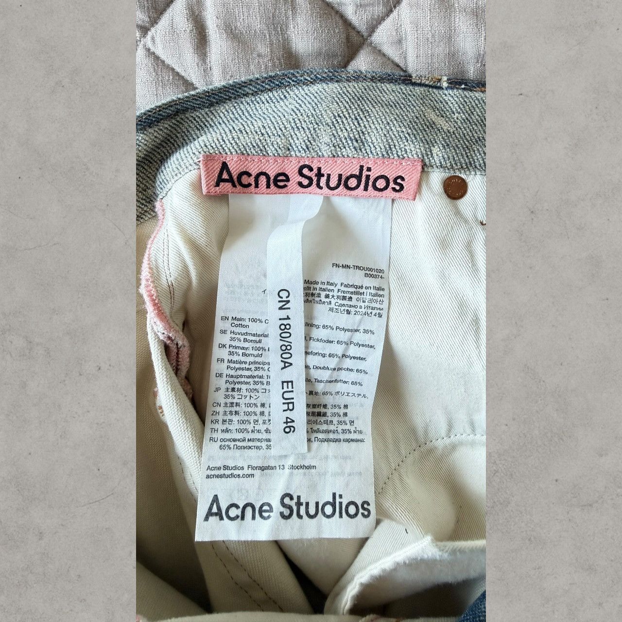 Acne Studios Acne Studios 1981M Trompe Loeil Chain Denim Jeans Sz 46 Size US 31 - 9 Thumbnail