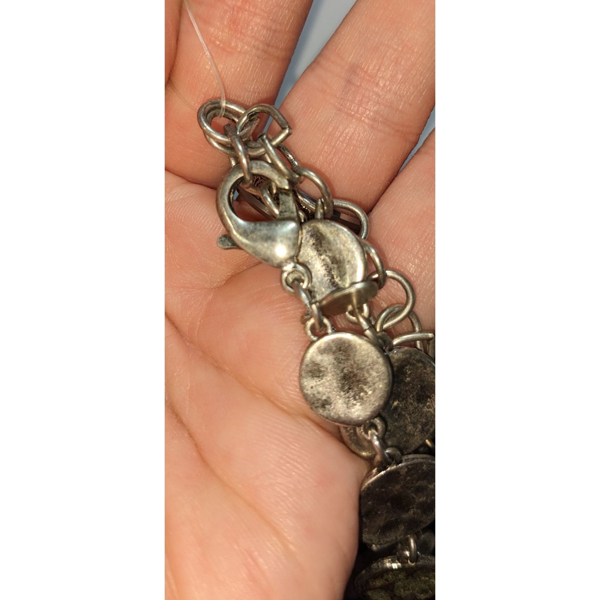 Chicos Vintage Chicos Brutalist Silver-Tone Disc Necklace Size ONE SIZE - 3 Thumbnail
