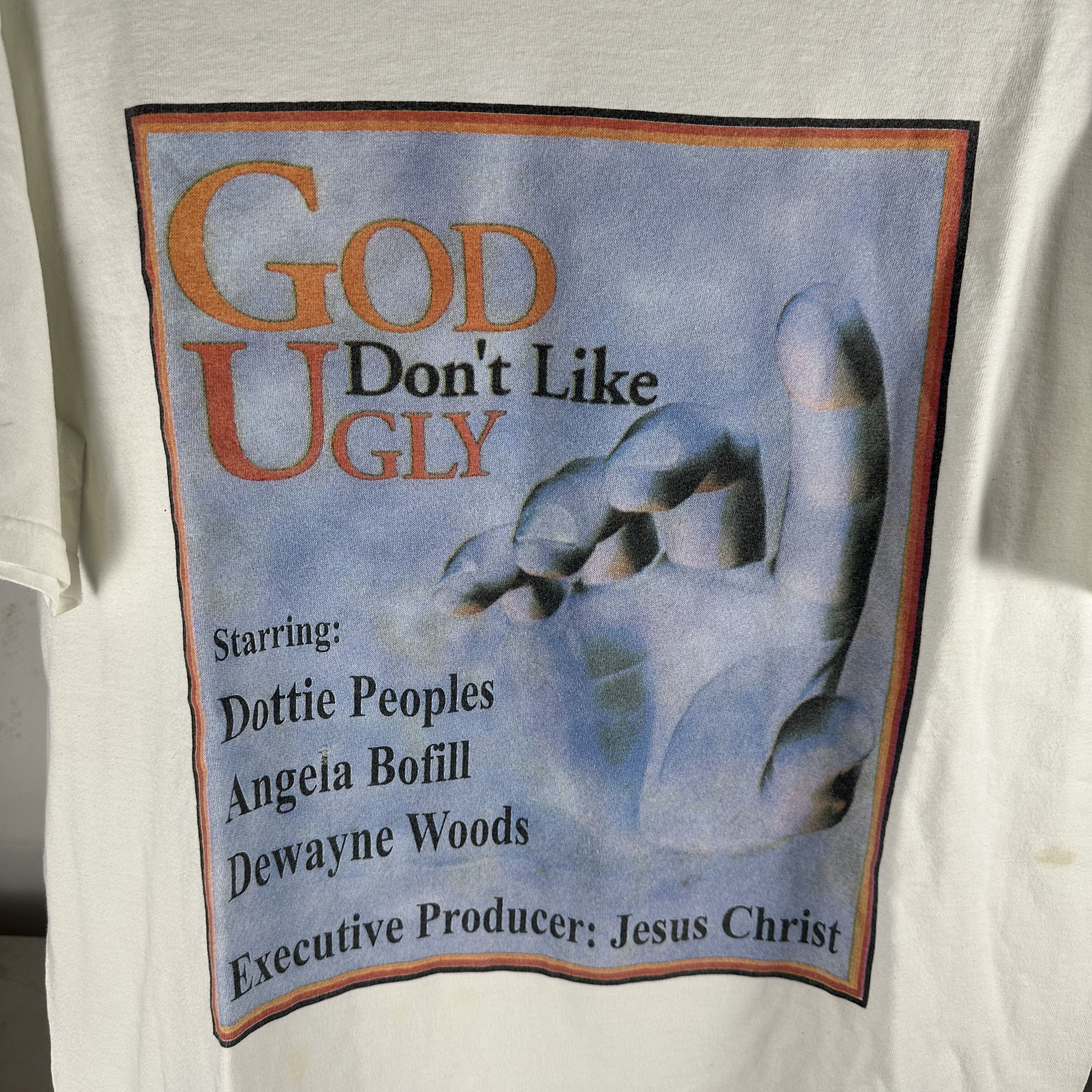 Vintage 90s God Don't Like Ugly Gospel Stage Play T-shirt Size US XL / EU 56 / 4 - 2 Thumbnail