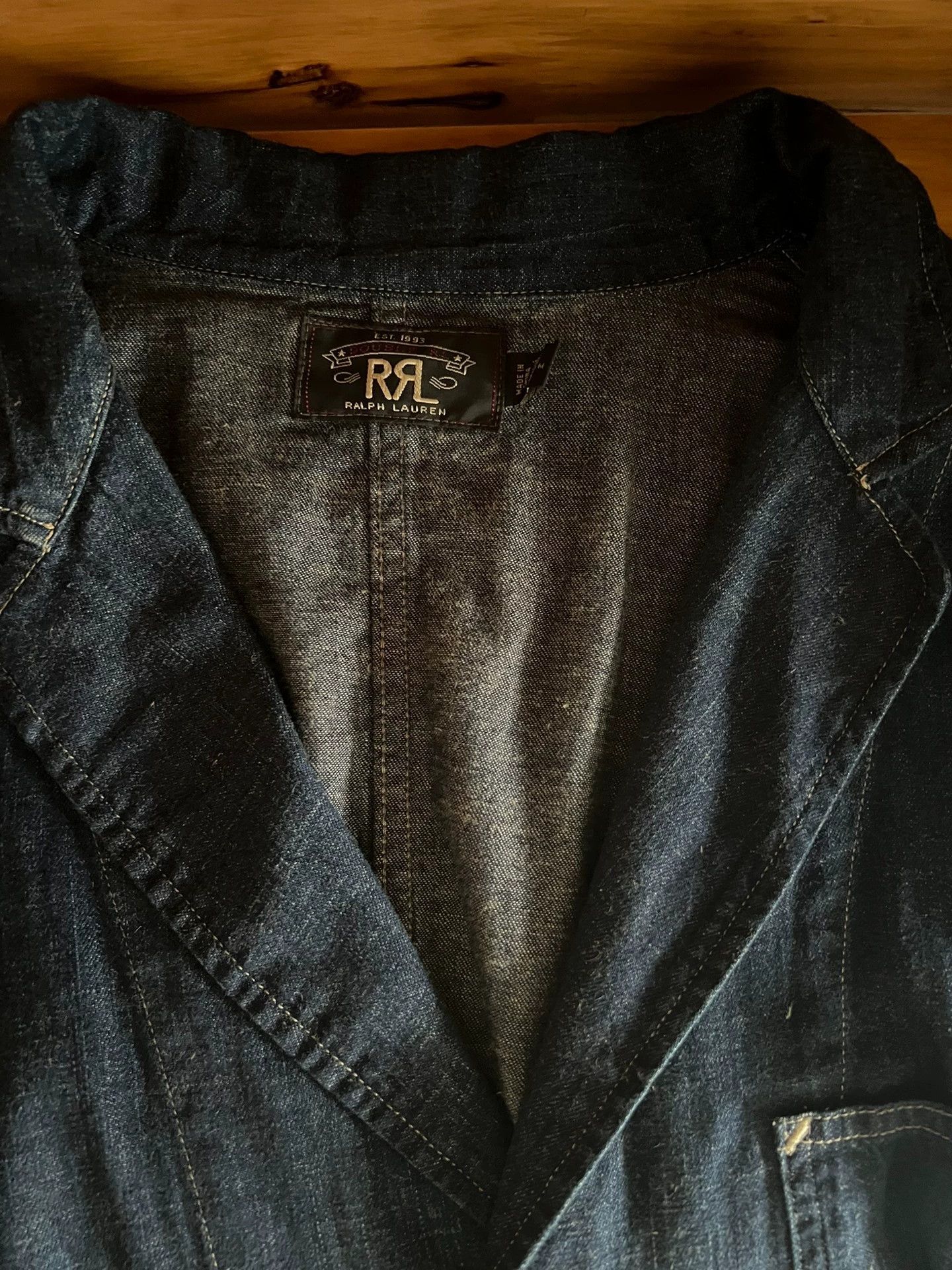 RRL Ralph Lauren RRL Double RL indigo cotton linen suit jacket M new Size US M / EU 48-50 / 2 - 9 Thumbnail