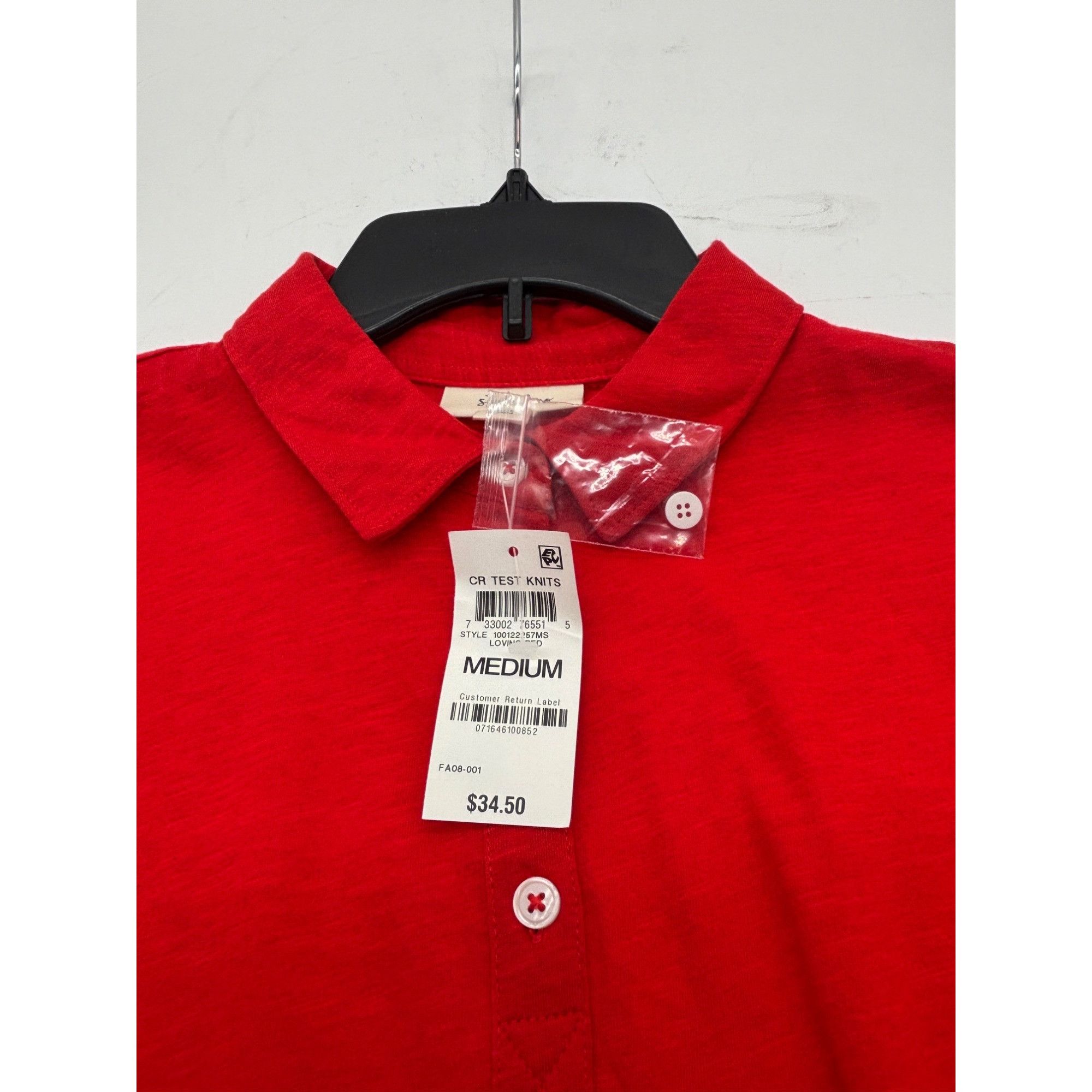 Style & Co Style & Co Women's Short-Sleeve Polo Shirt, Red, Sz. M Size M / US 6-8 / IT 42-44 - 11 Thumbnail