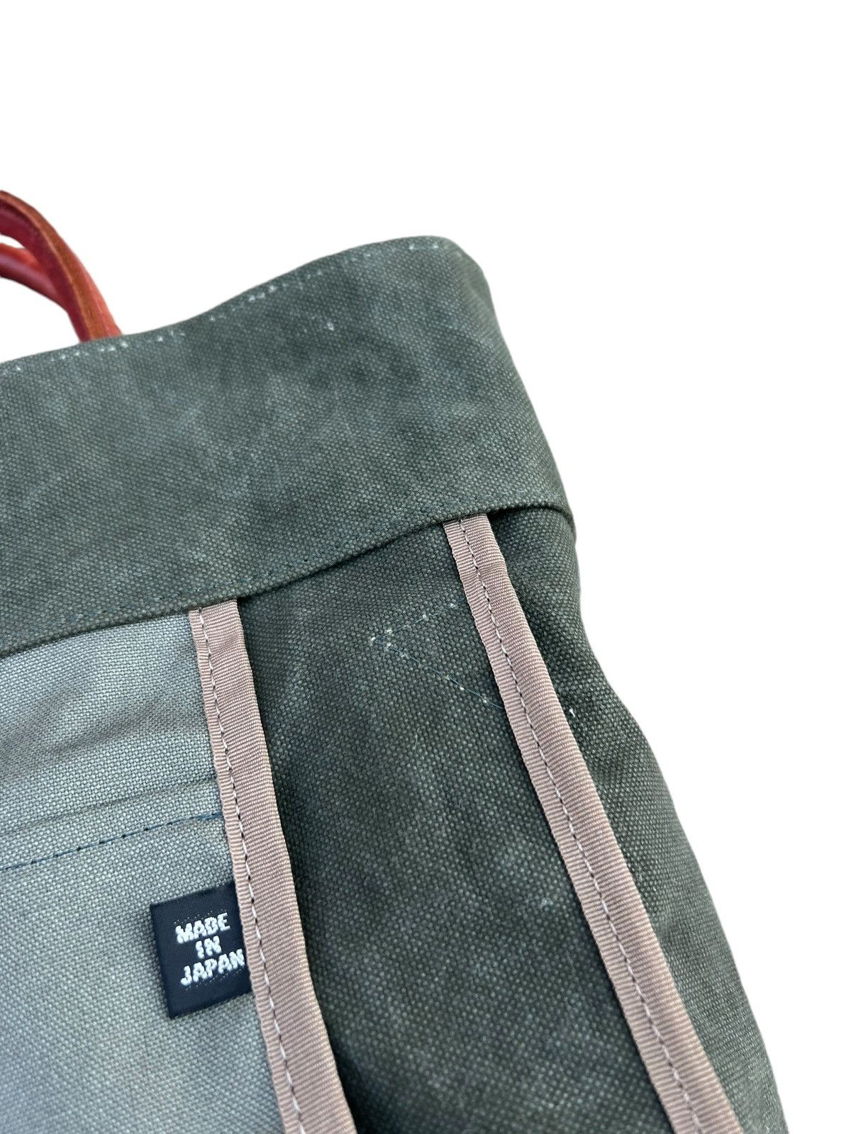 Canvas Vintage Hinomoto Japan Hard Canvas Leather Tote Bag Size ONE SIZE - 23 Thumbnail