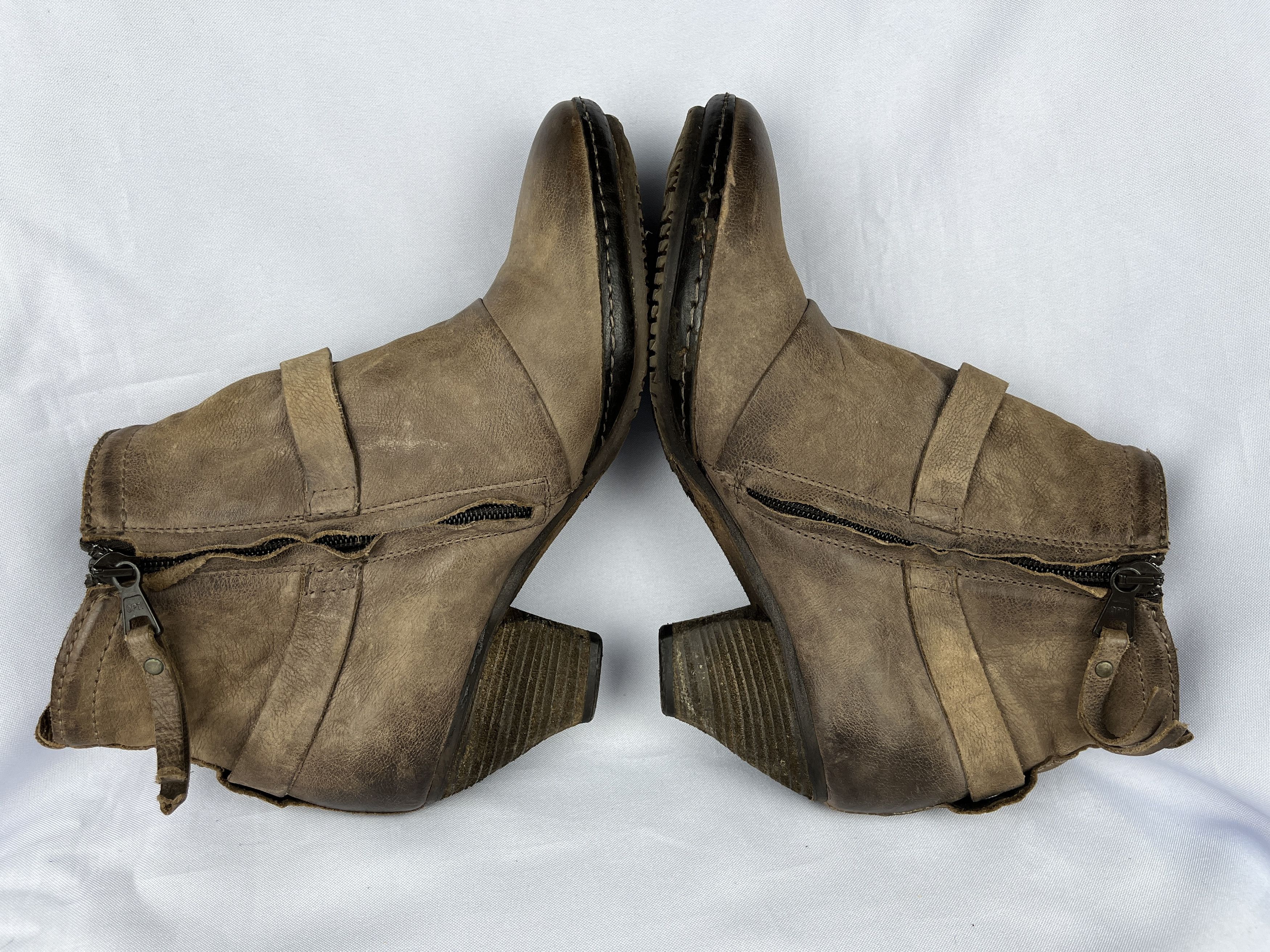 A.S.98 Airstep A. S. 98 Zip Heels Ankle Boots Leather US 8.5-9 Size US 9 / IT 39 - 5 Thumbnail