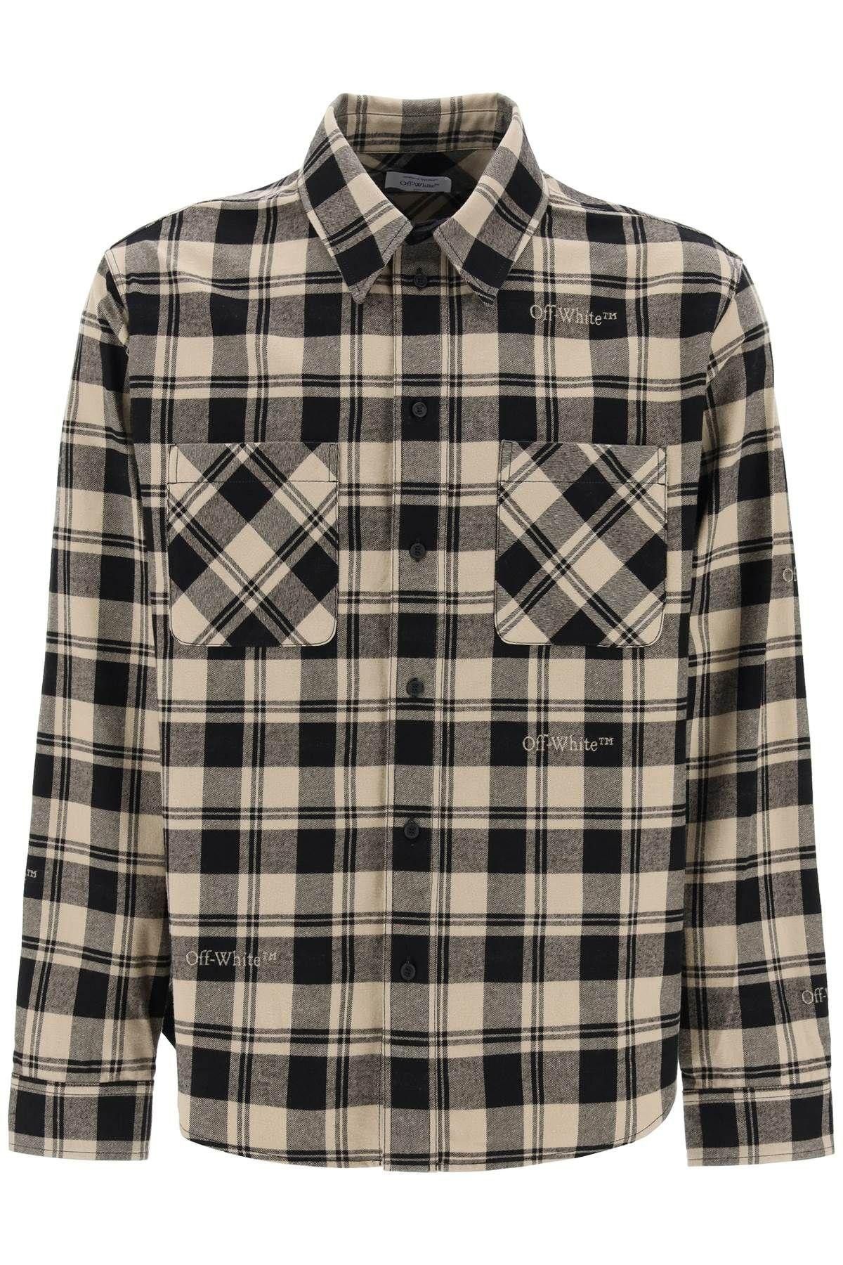 Image of Off White Off-White Check Flannel Shirt Size S For Men