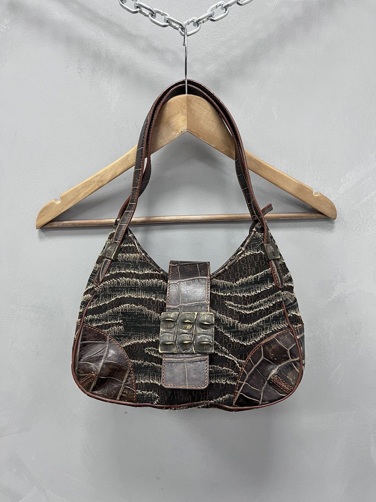 Just cavalli leather bag deals