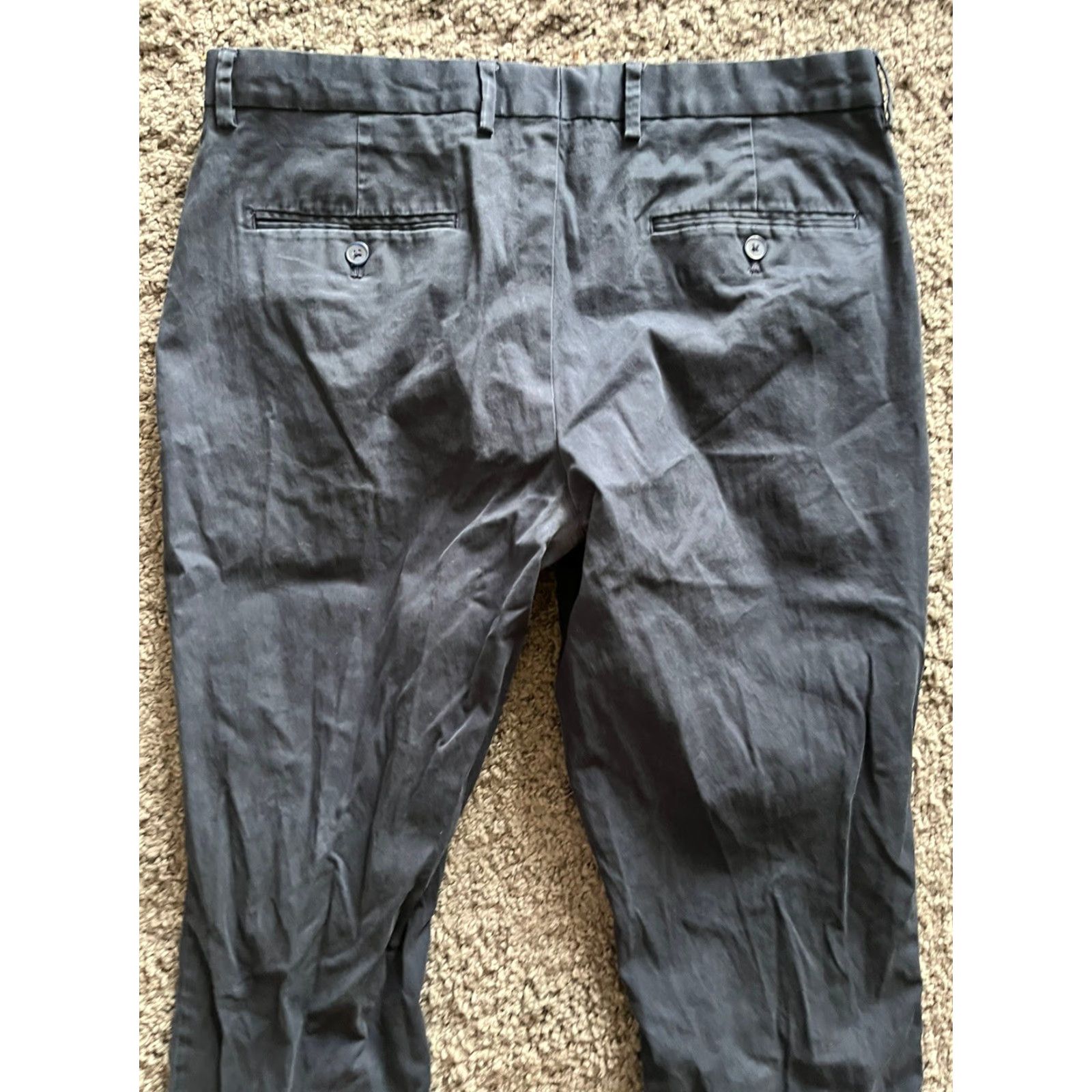 Express VINTAGE Express Photographer Dress Pants Mens Size 34x32 Navy Blue Straight Leg Distress (Regular) Men Size US 34 / EU 50 - 4 Thumbnail