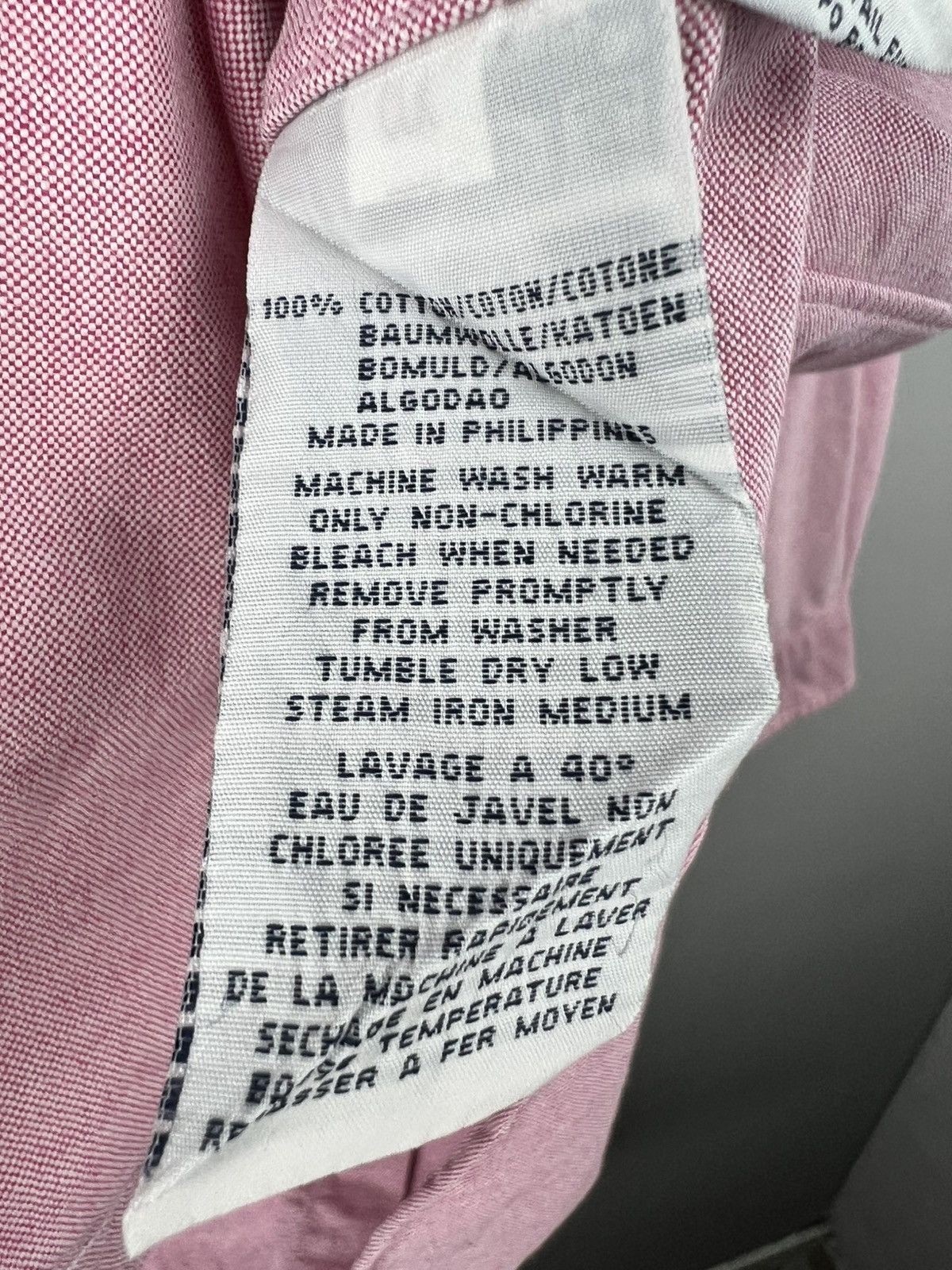 Polo Ralph Lauren × Ralph Lauren × Vintage Polo Ralph Lauren Longsleeve Pink Shirt Size US L / EU 52-54 / 3 - 7 Thumbnail