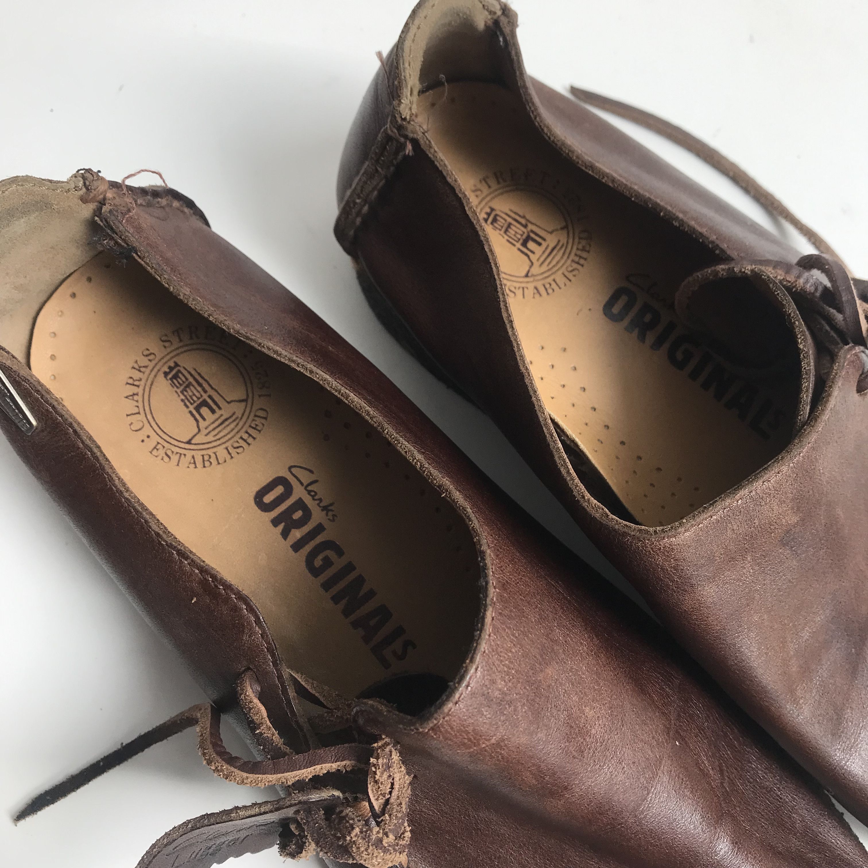 Clarks Vintage Clarks original Lugger brown leather Low Shoes Size US 8.5 / EU 41-42 - 6 Thumbnail