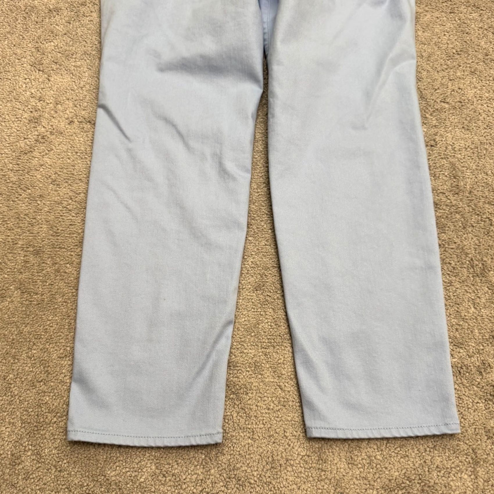 Talbots Talbots Womens 12 Periwinkle Blue Slim Fit Ankle Chino Pants Mid Rise Flat Front Size 34" / US 12 / IT 48 - 4 Thumbnail