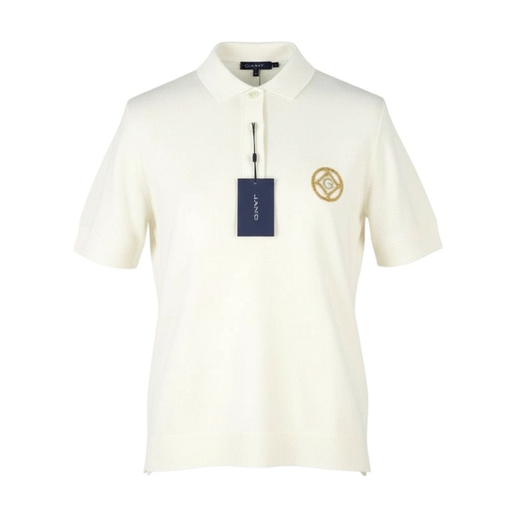 Gant ROPE ICON SS PIQUE M Eggshell Textured Polo 87717 Size M / US 6-8 / IT 42-44 - 1 Thumbnail