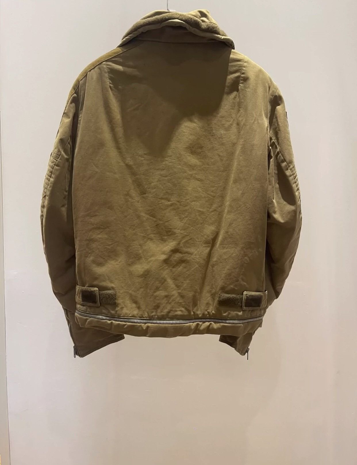 Helmut Lang Helmut Lang 99AW Olive moleskin Astro Biker Jacket 