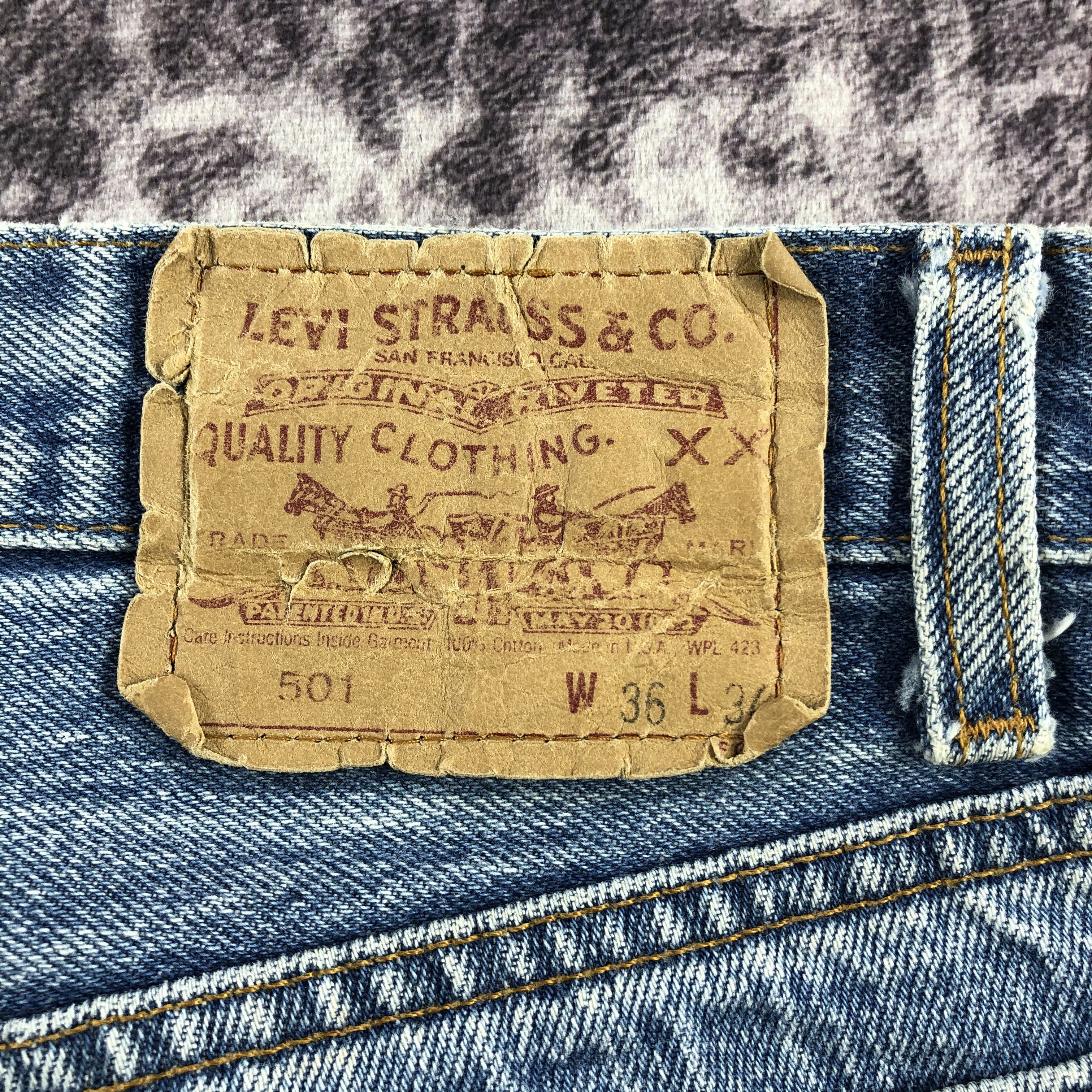 Levi's Vintage 90s Levis 501 Jeans-JM2704 Size US 35 - 9 Thumbnail