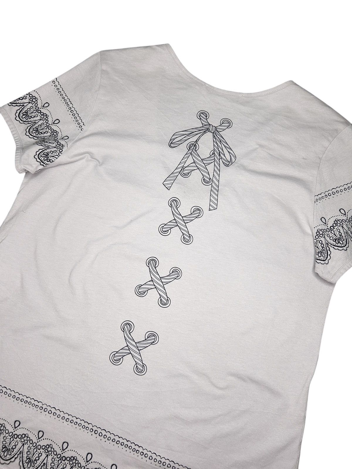 Chloe 00s Lace Print T-Shirt Size XS / US 0-2 / IT 36-38 - 7 Thumbnail