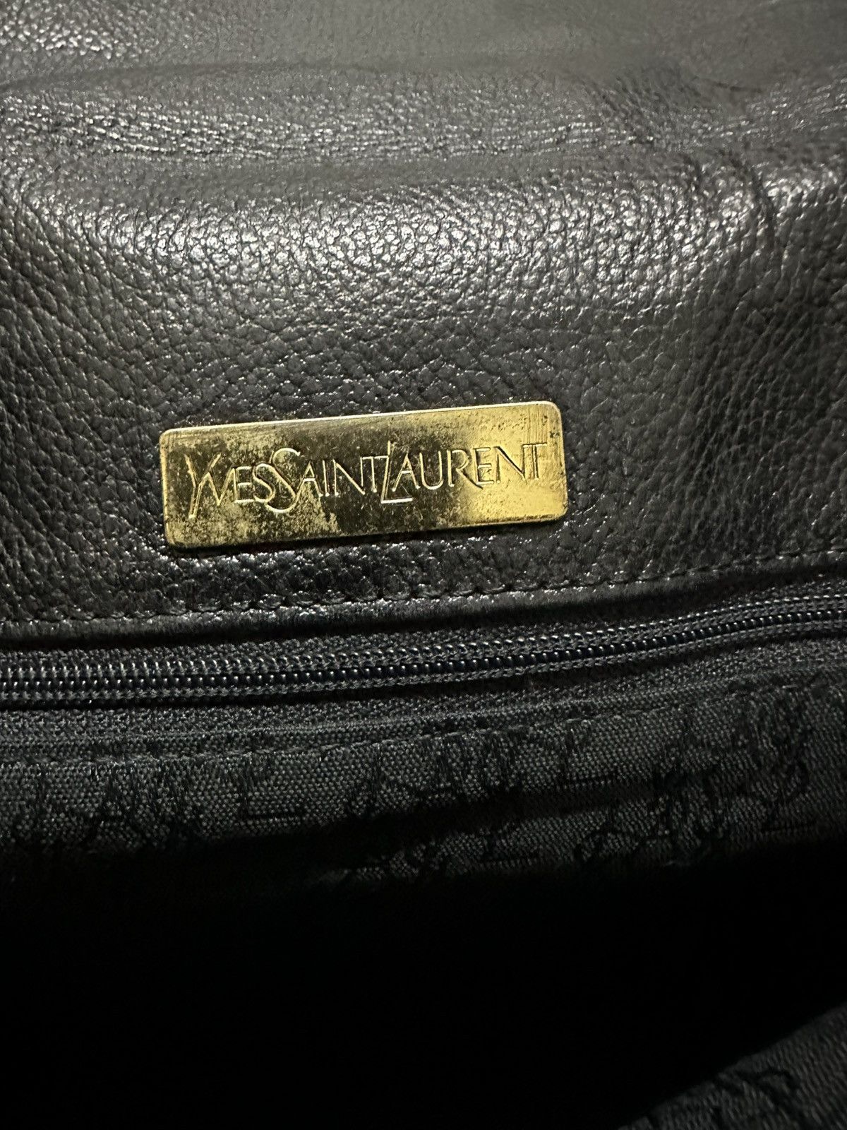 Yves Saint Laurent Vintage YSL Black Leather Crossbody Bag – Gold Hardware Size ONE SIZE - 6 Thumbnail