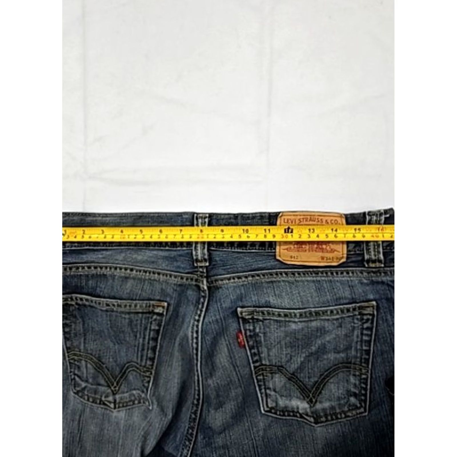 Levi's Levi's 514 Straight Fit Stretch Jeans Mens 34x32 Medium Wash Size US 34 / EU 50 - 6 Thumbnail