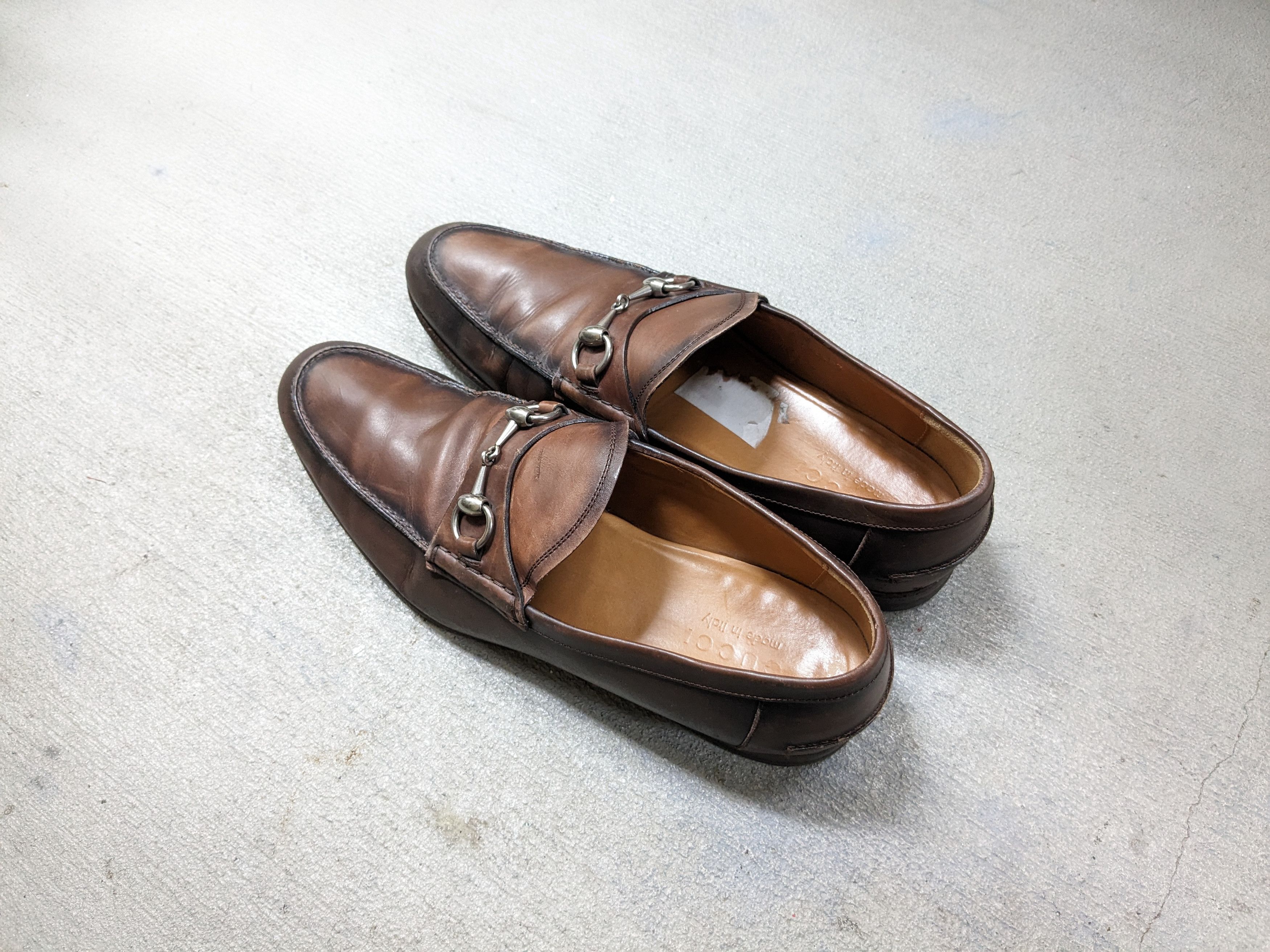 Gucci × Vintage Gucci Horsebit Loafers Brown Leather 8.5 Italy Slip On Size US 8.5 / EU 41-42 - 14 Thumbnail