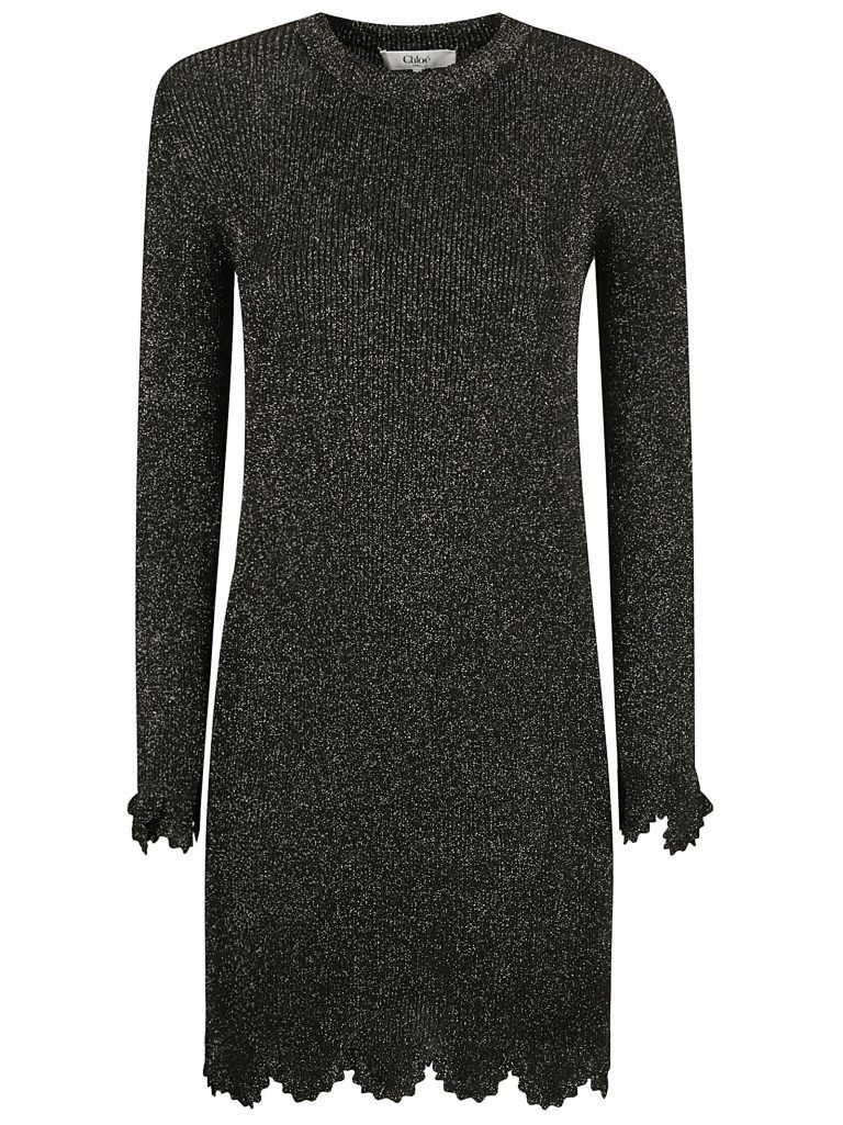 Chloe o1loc1c10226 Dress in Black/Gold Size M / US 6-8 / IT 42-44 - 1 Thumbnail