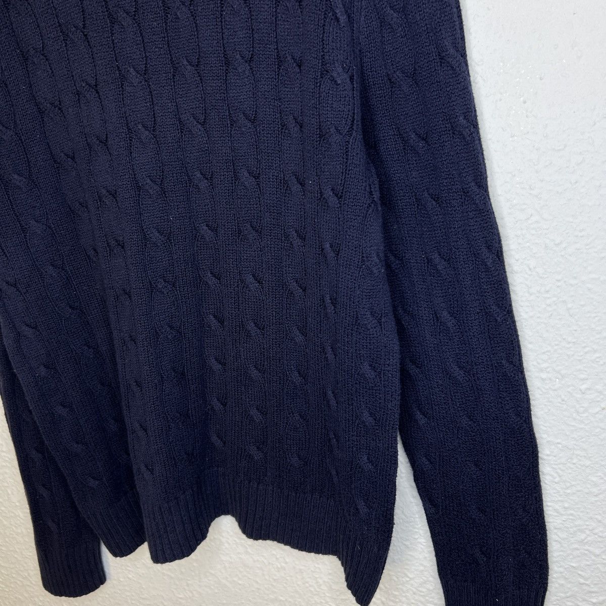 Polo Ralph Lauren Polo Ralph Lauren Jumper Sweater Knitwear Navy Cable Logo Size US M / EU 48-50 / 2 - 7 Thumbnail