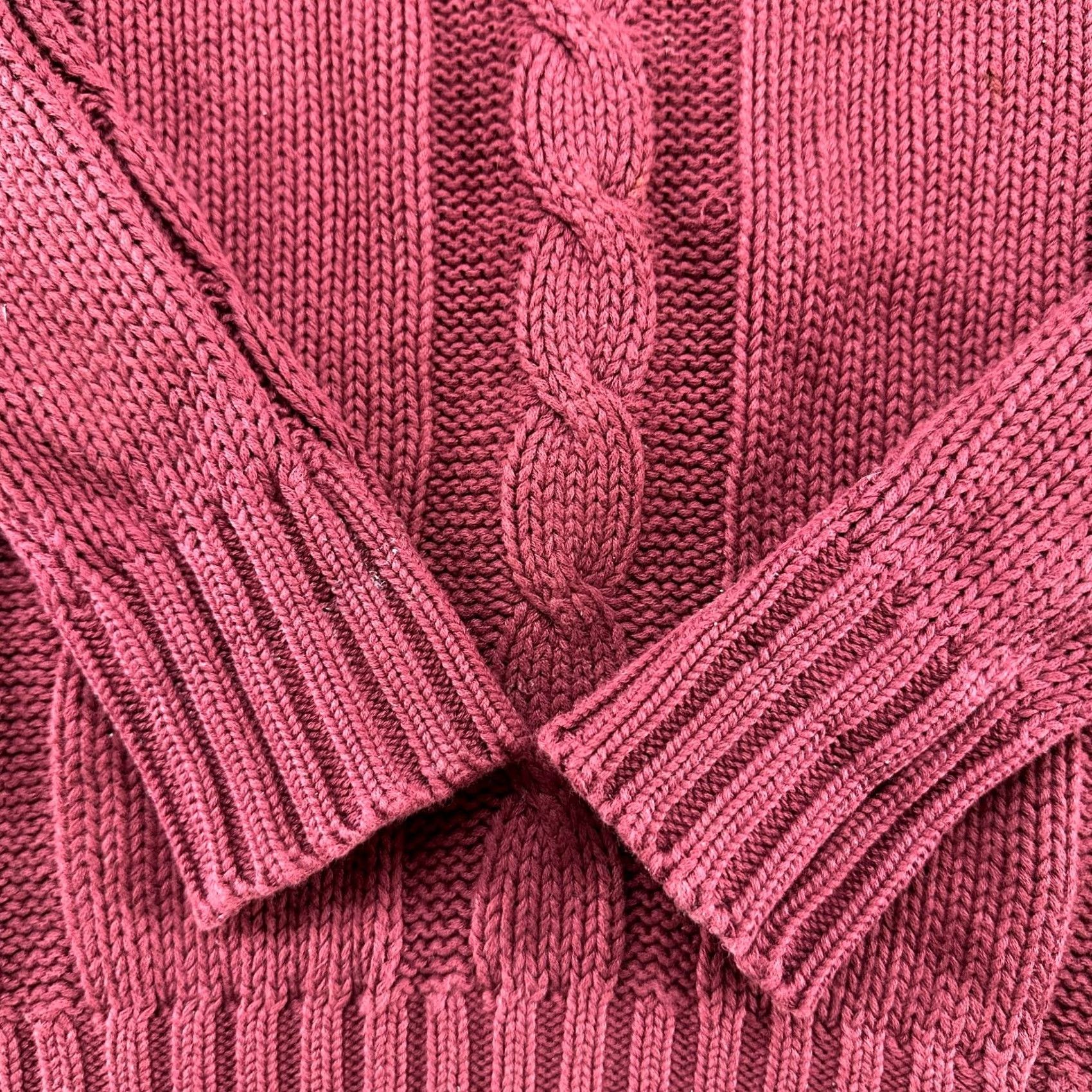 Gap VINTAGE Gap Sweater Womens XL Red Pullover Cable Knit V Neck Striped 90s Women Mens? Size XL / US 12-14 / IT 48-50 - 3 Thumbnail