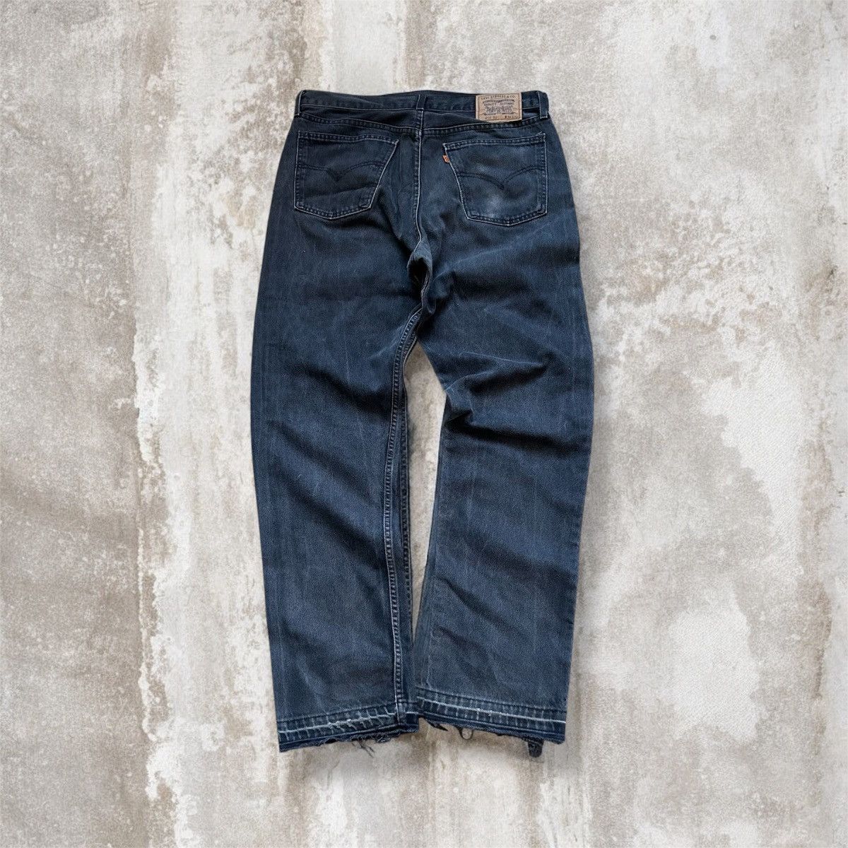Levi's × Vintage 90s Levi's 615 denim jeans washed black flared Size US 34 / EU 50 - 2 Thumbnail