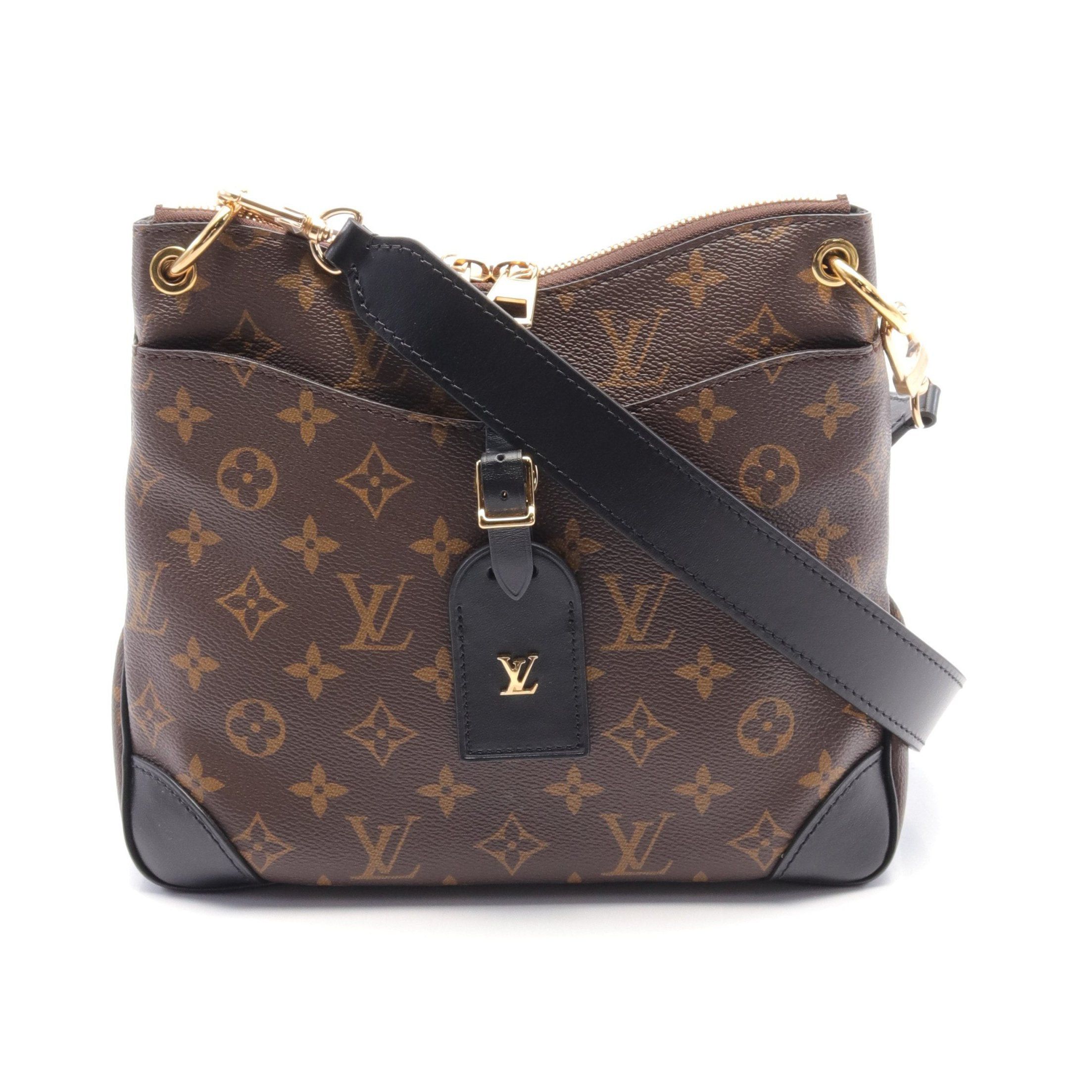 Louis Vuitton Louis Vuitton Odeon Nm Mm Monogram Noir Shoulder Bag Leather Brown Black Size ONE SIZE - 1 Thumbnail
