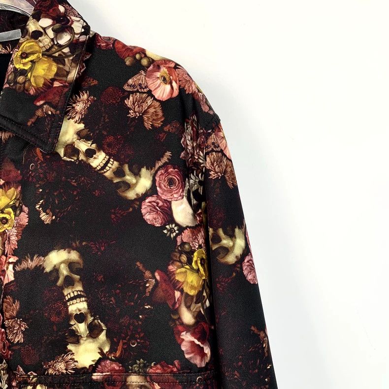 Dior Dior Multicolored skull floral full print lapel zipper jack Size US M / EU 48-50 / 2 - 3 Thumbnail
