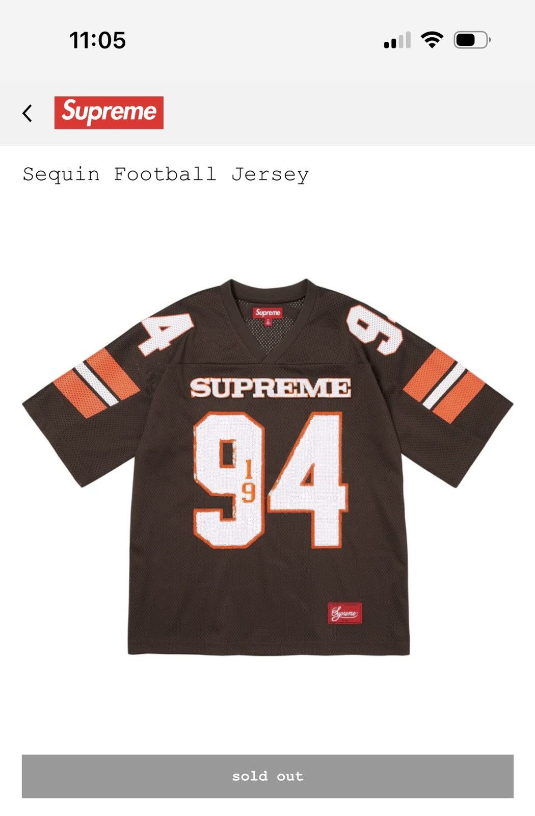 希少】Supreme Sequin Football Jersey XL BK Supreme Supreme Sequin