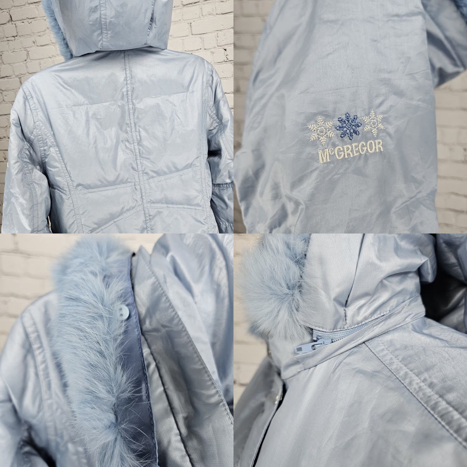 McGregor VTG McGregor Jacket Parka Women's S Blue Fur Trim Hooded Down Puffer Coat Quilt Mid-Length Size S / US 4 / IT 40 - 9 Thumbnail