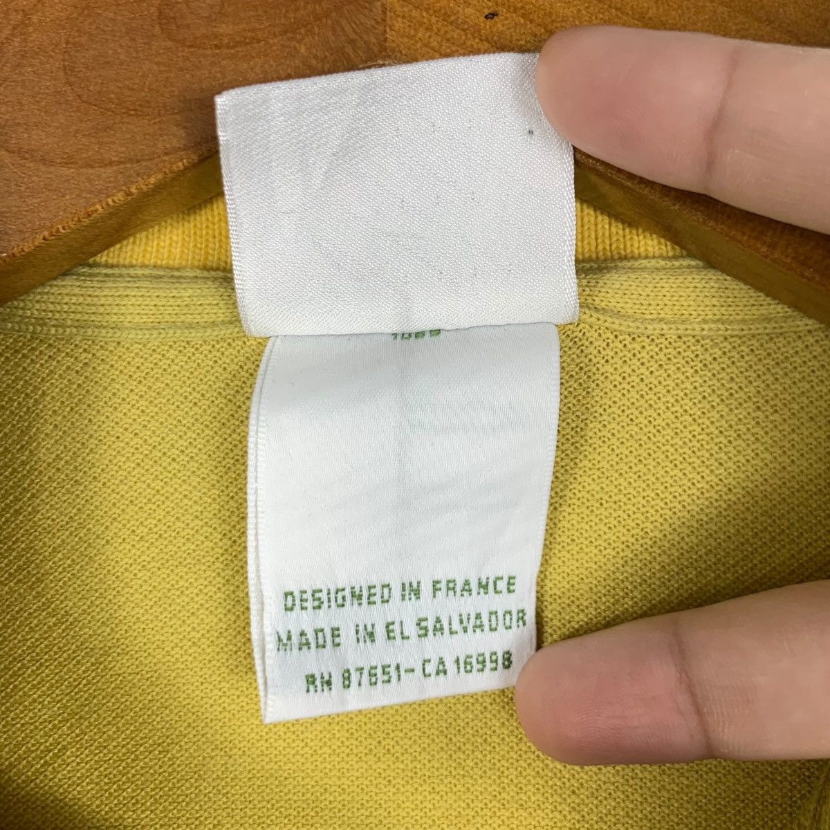 Lacoste Vintage LACOSTE FRANCE Embossed Logo Polo Golf Yellow Size XS / US 0-2 / IT 36-38 - 6 Thumbnail
