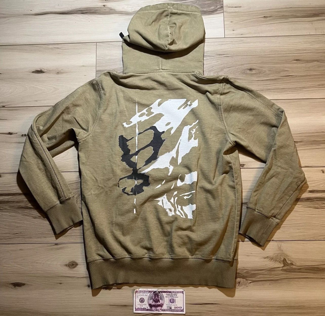 1017 ALYX 9SM Men's Tan Pullover Graphic Hoodie
